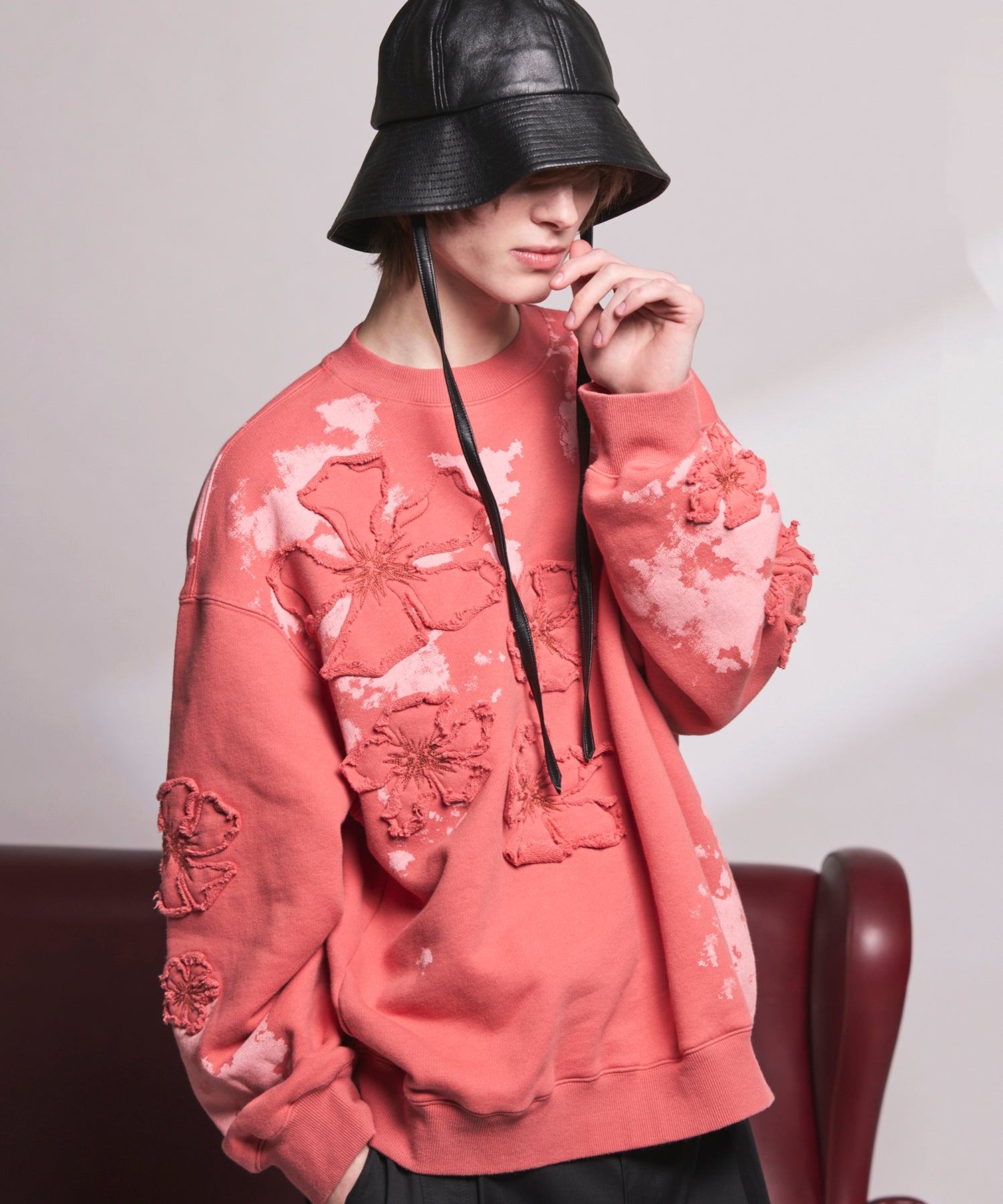 Flower Patch Prime-Over Crew Neck Sweatshirt