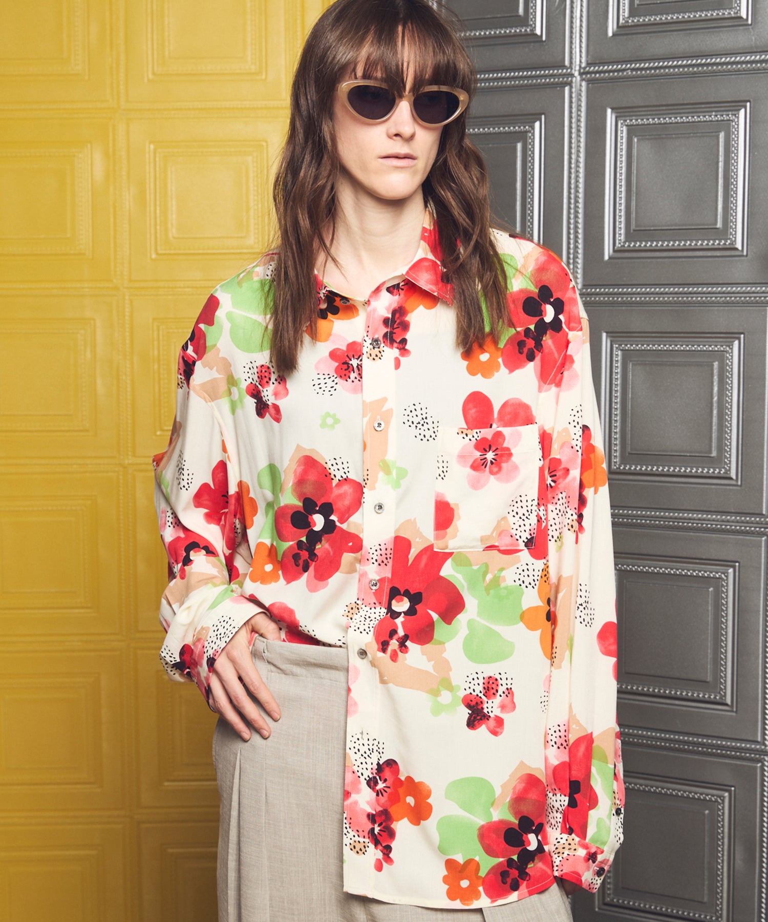 Italian Dead Stock Fabric】Prime-Over Regular Collar Various Patterns
