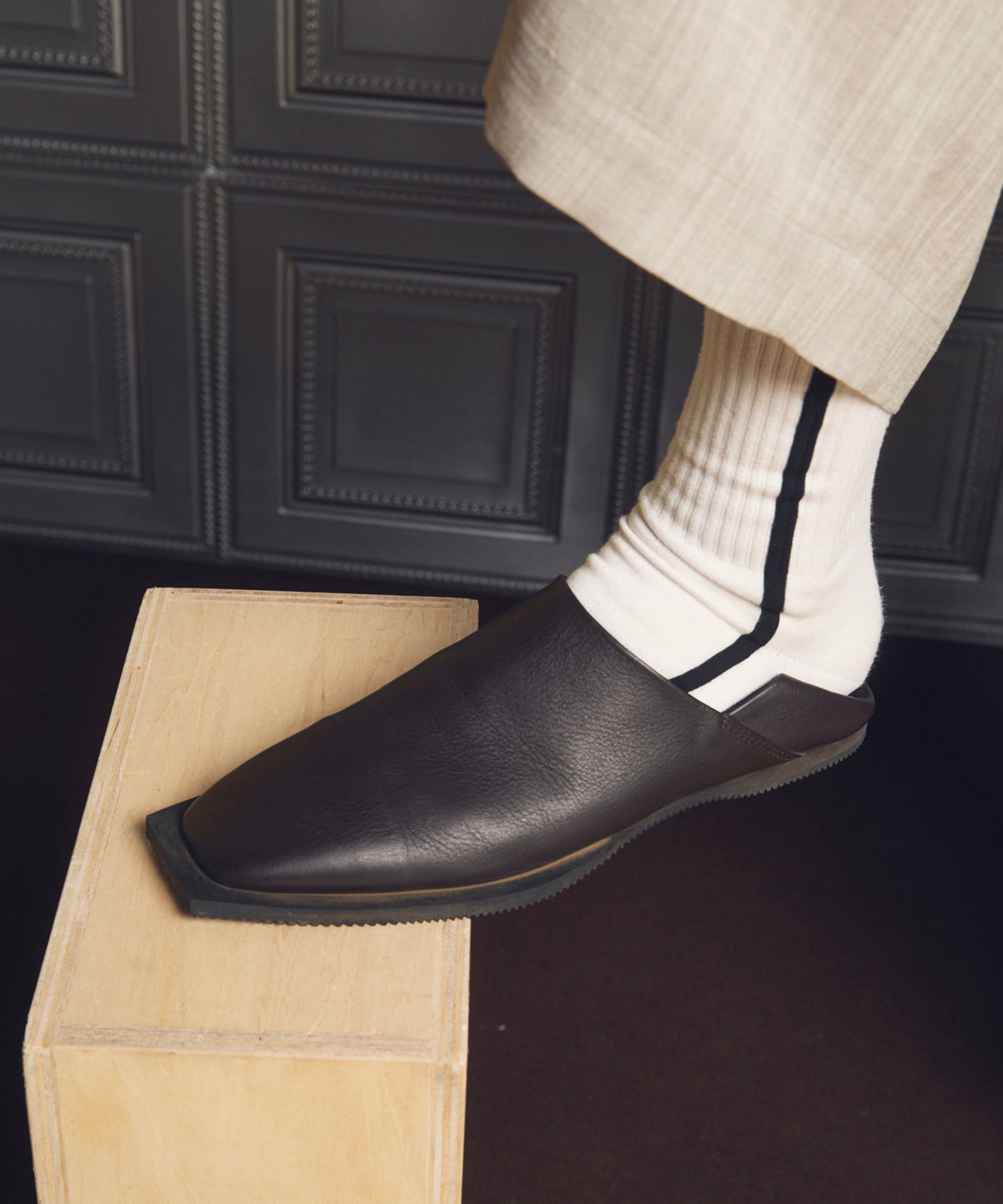 MAISON SPECIAL × SPECIAL SHOES FACTORY SPECIAL SHOES FACTORY COLLABORATION] Plain Toe With Open Lacing Flat
