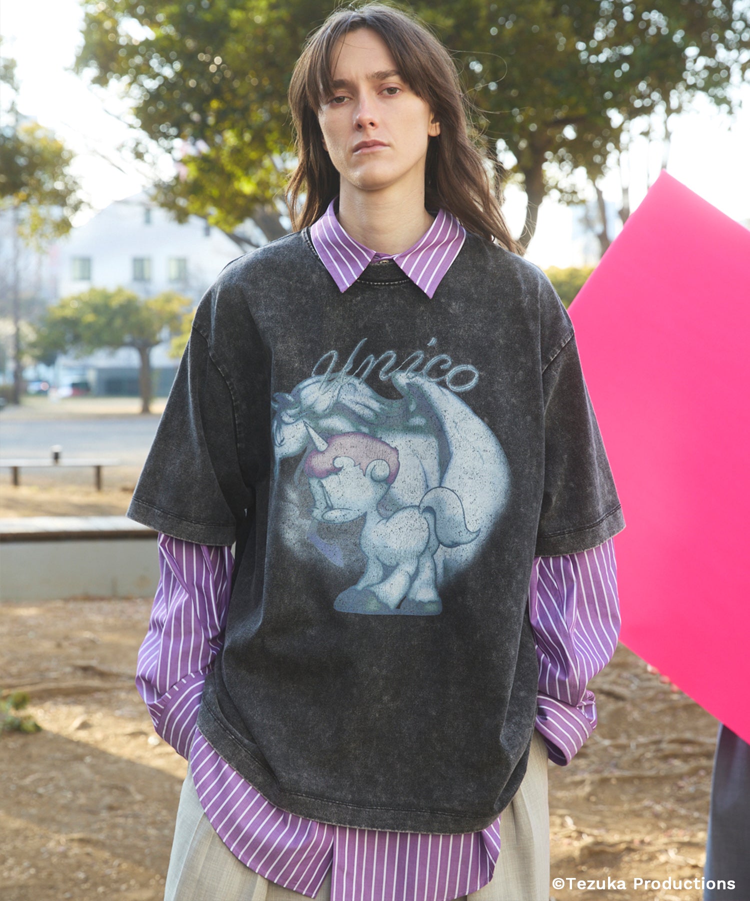 【専用】Overdue flair special smocked top TEZUKA CHARACTERS for MAISON SPECIAL】- UNICO - Prime-Over Fade Crew N