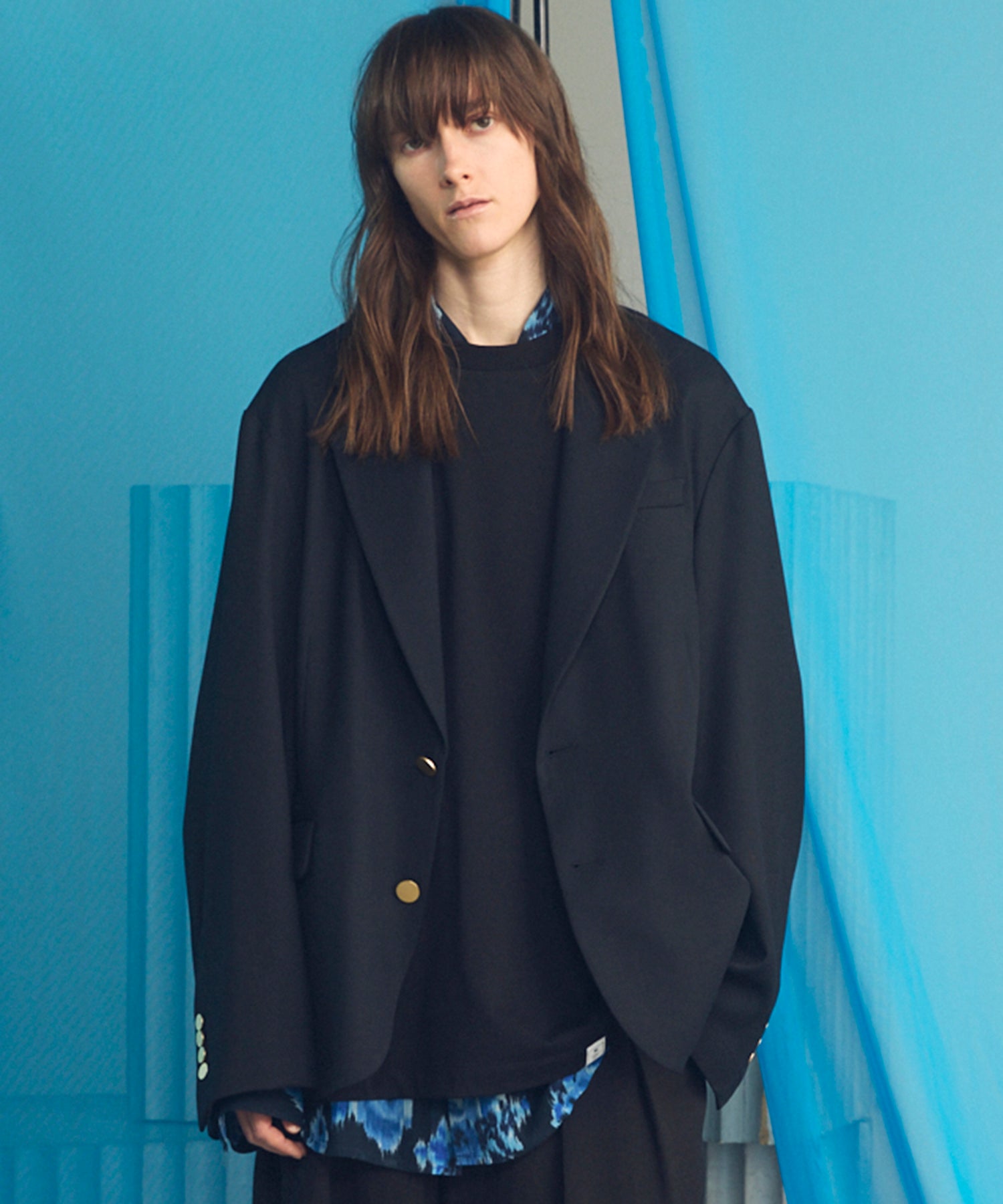 Clear Trichotine Relax-Over 2B Tailored Jacket