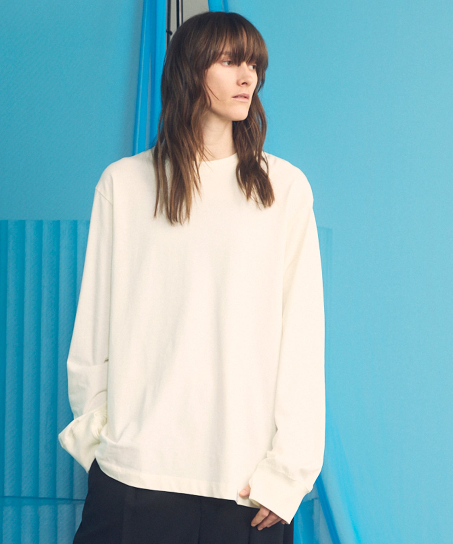 EX】Prime-Over Cotton Jersey Long Sleeve T-shirt