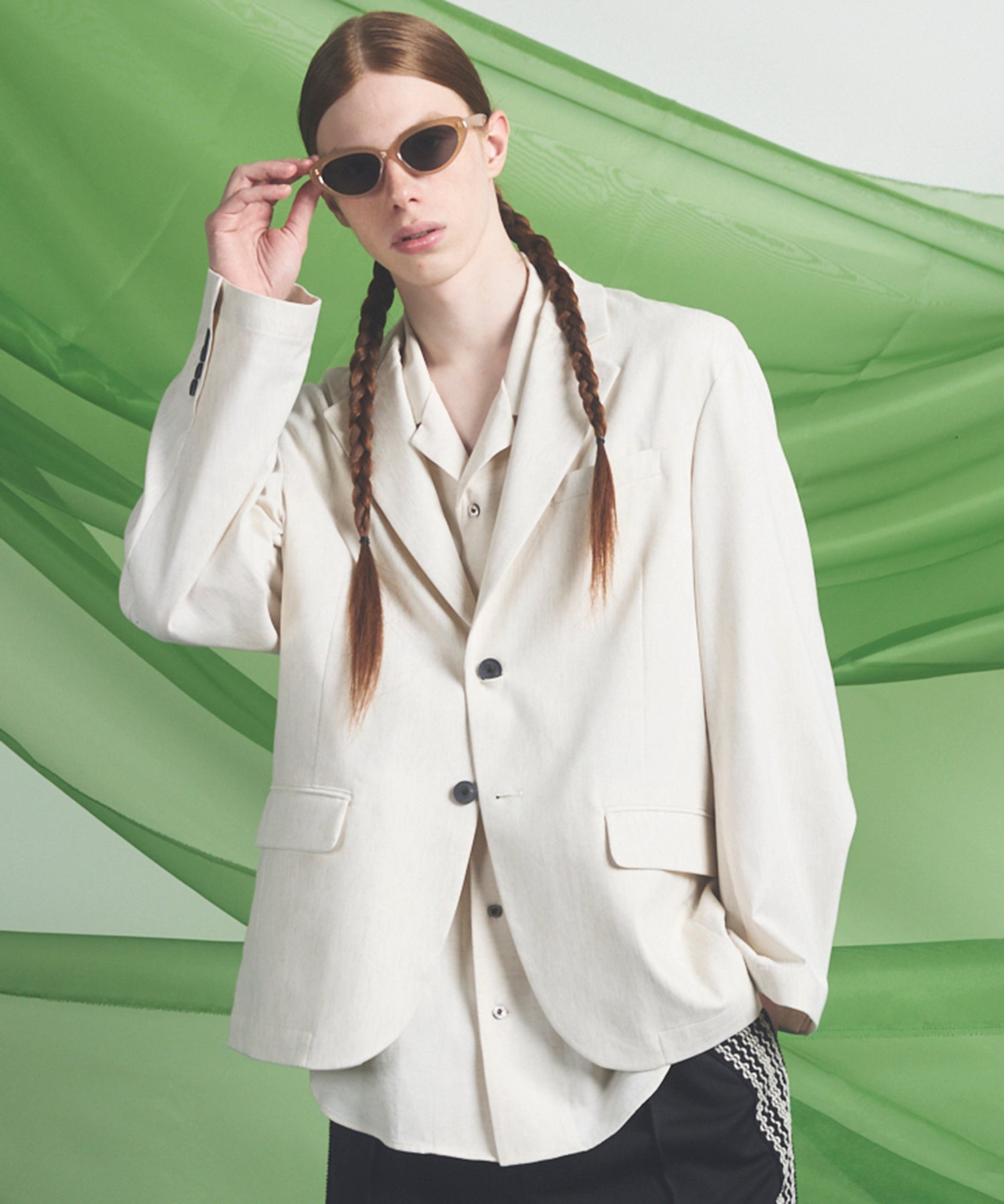 LINEN MIX Relax-Over 2B Tailored Jacket