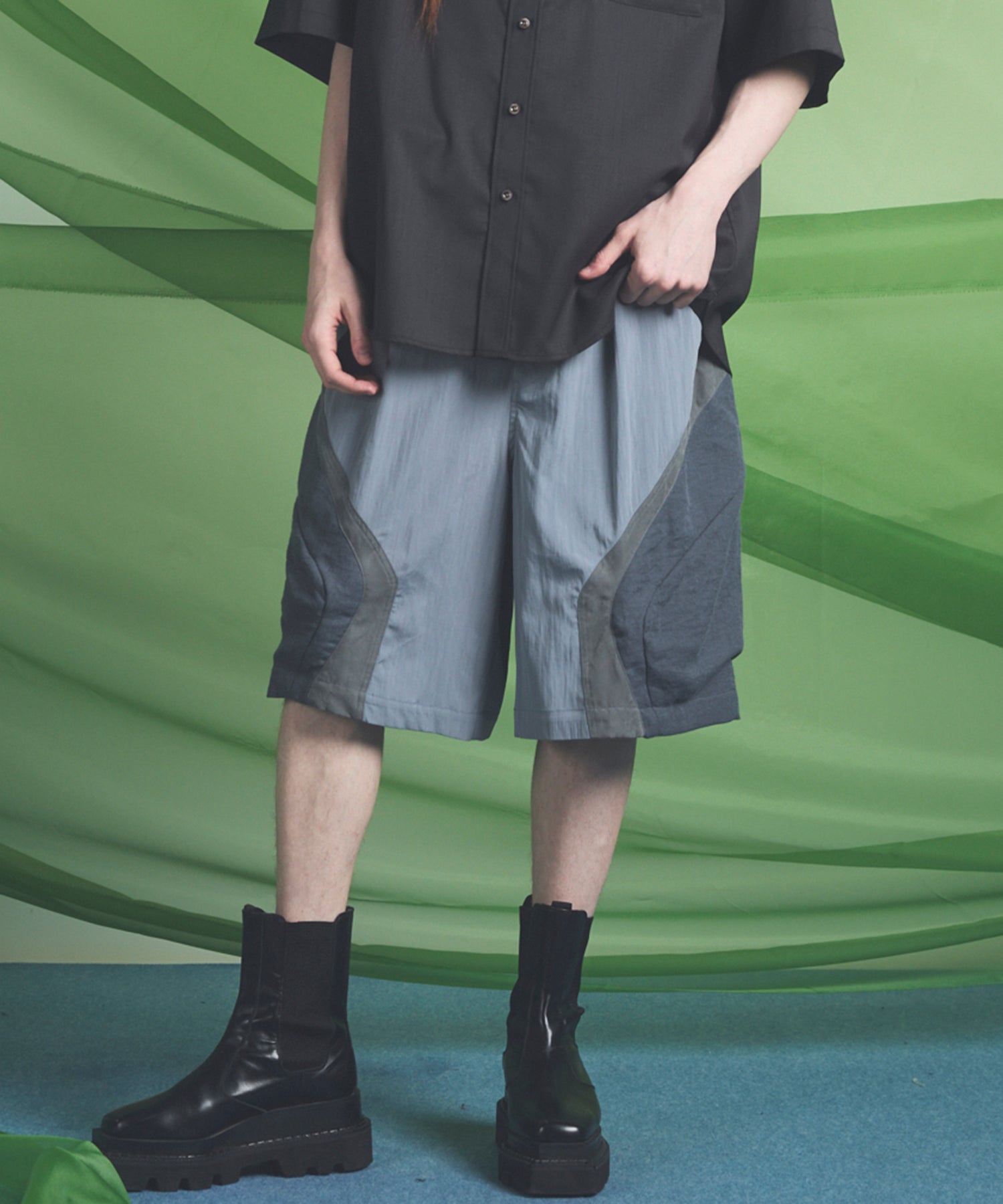 【定価31900円】 TUCK CURVE WIDE SHORTS 3D Pocket Curve Switching Prime-Wide One-tuck Shorts
