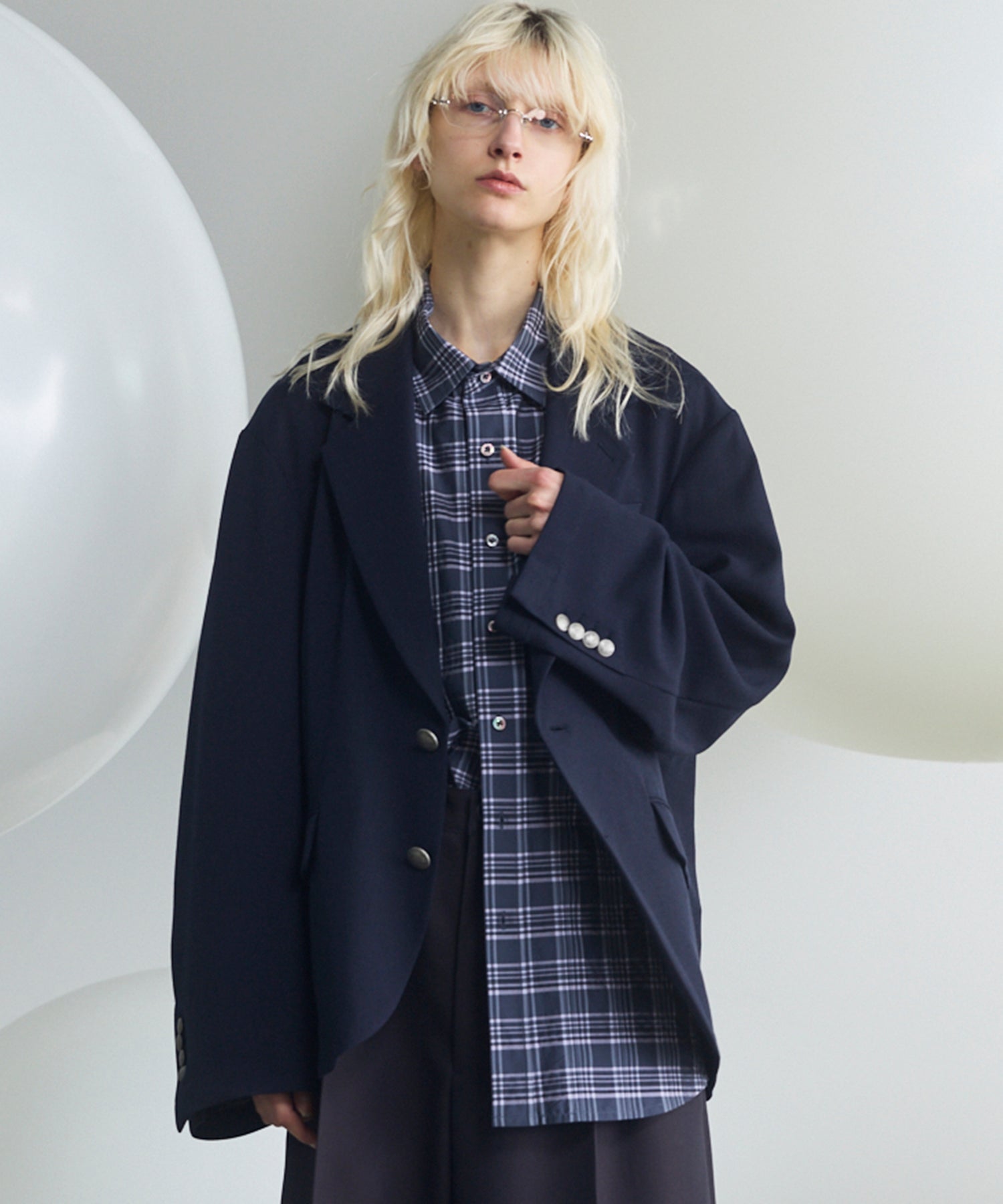 Slab Rayon Relax-Over 2B Tailored Jacket