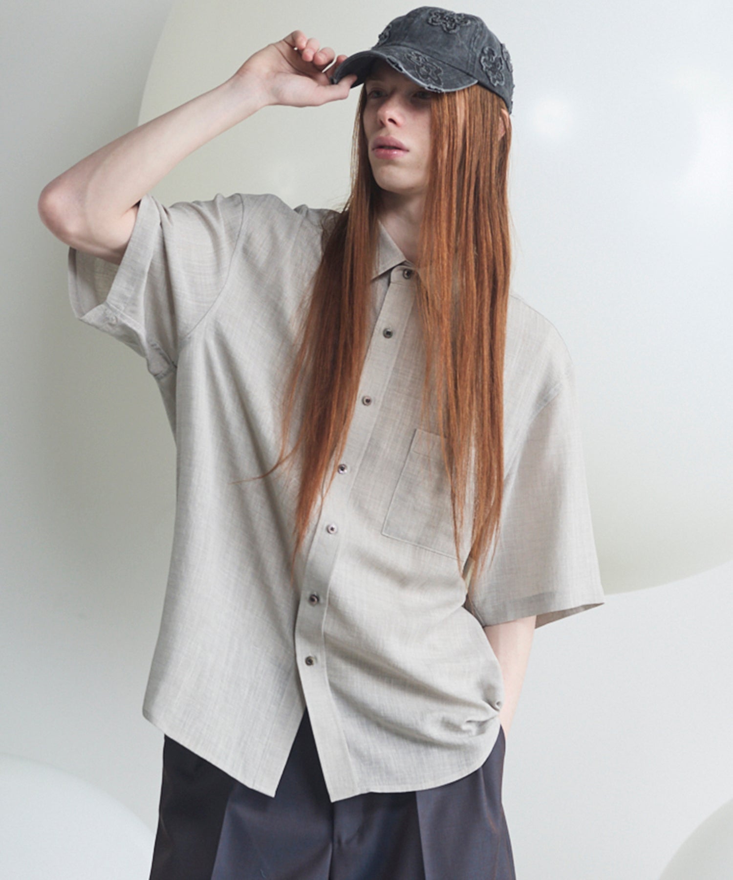 MAISON SPECIAL メゾンスペシャル 11261311617 Triacetate Prime-Over S/S Shirt 2 Triacetate Prime-Over Short Sleeve Shirt