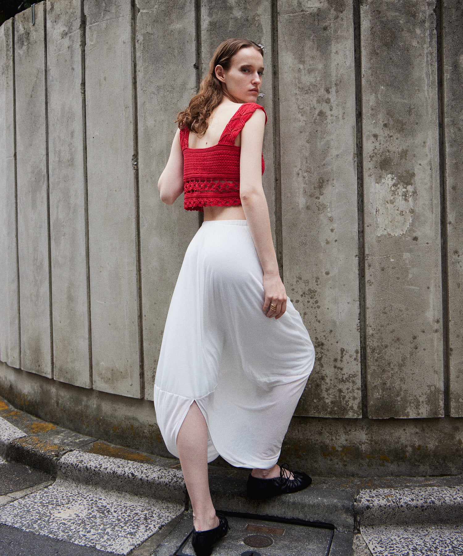 MAISON SPECIAL PipingTop/Skirt セットアップ 2026Summer PRE-ORDER】2WAY Drape Skirt