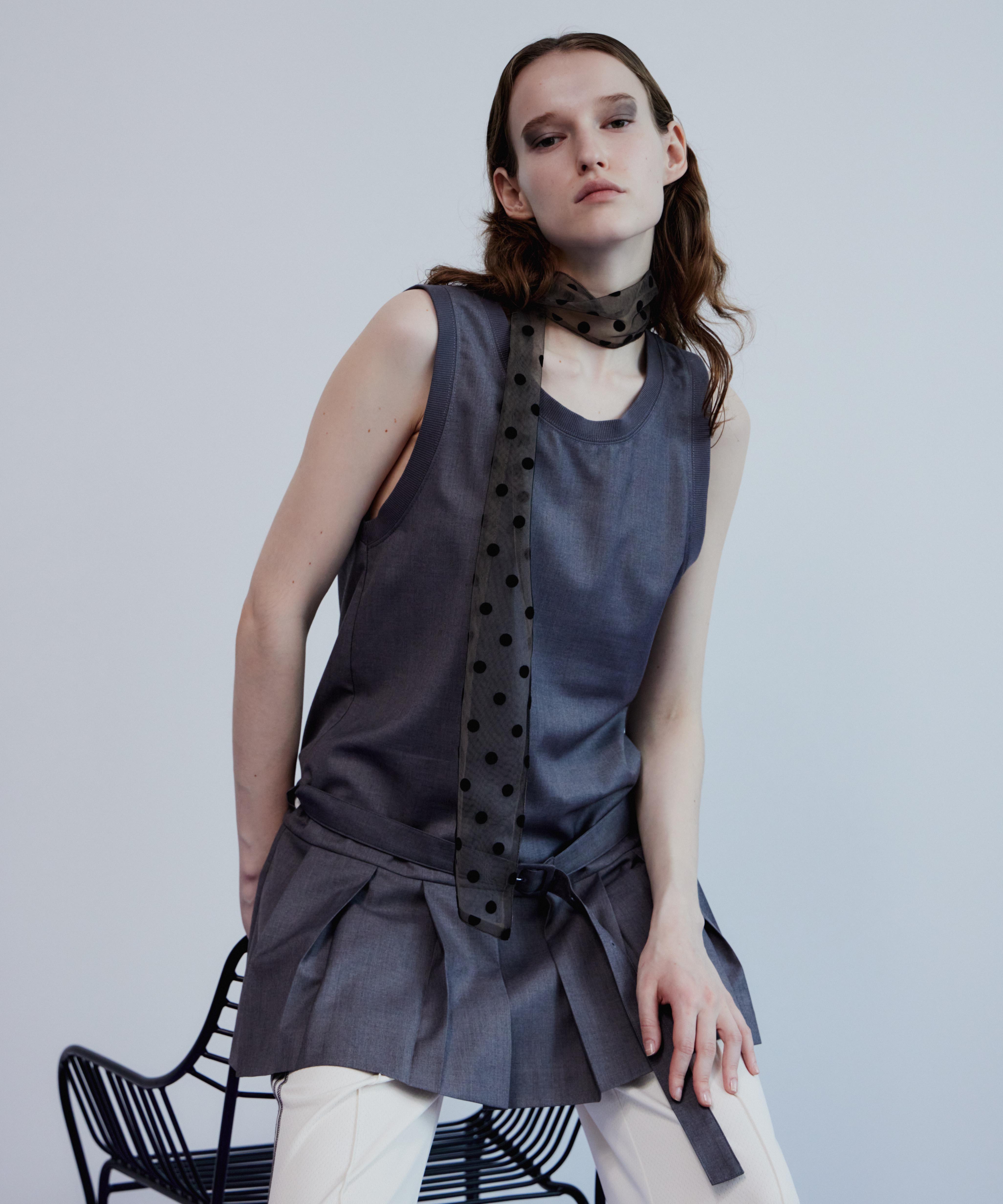 SALE】Pleated Mini Jumper Skirt
