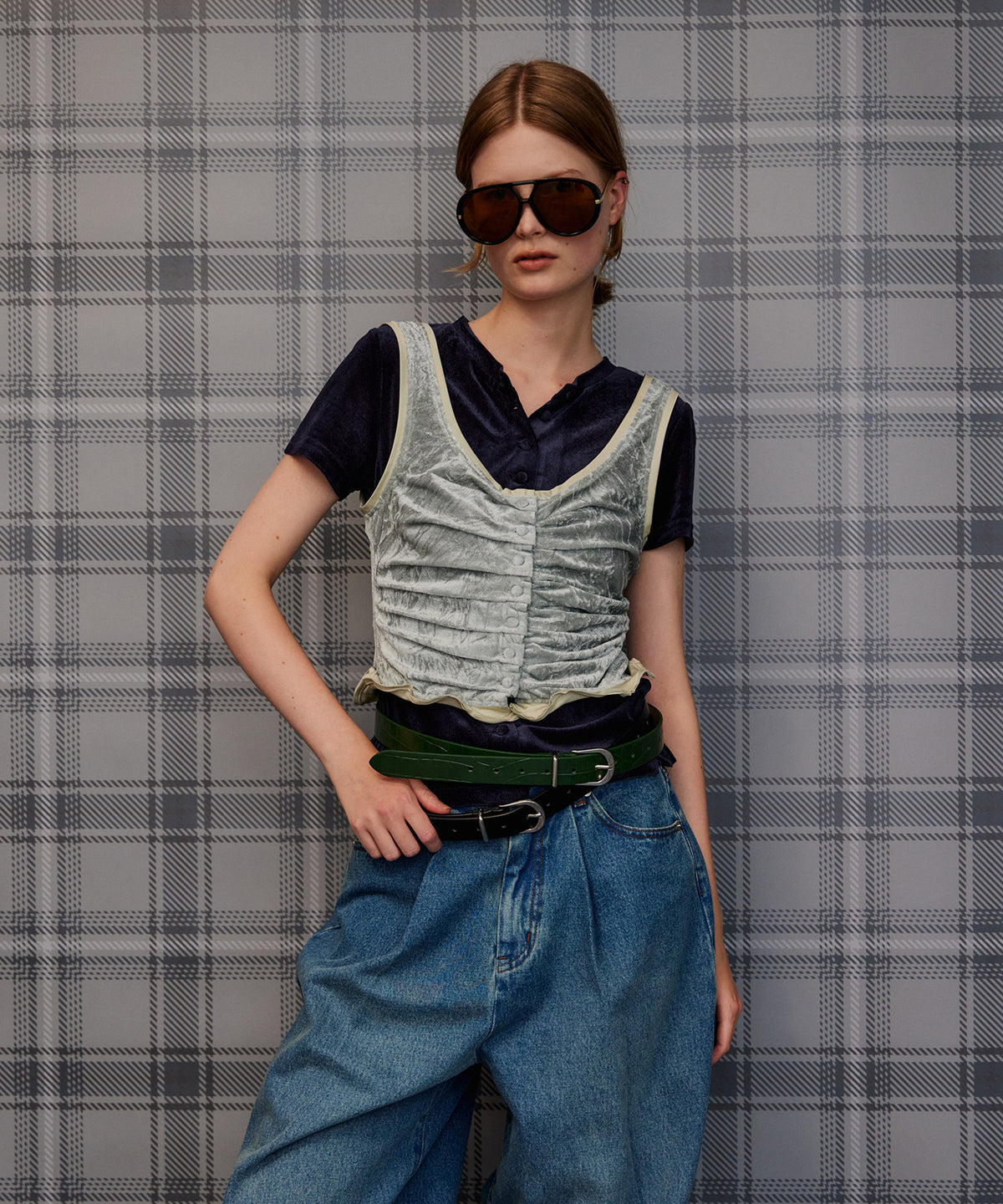 Layered Velour Top
