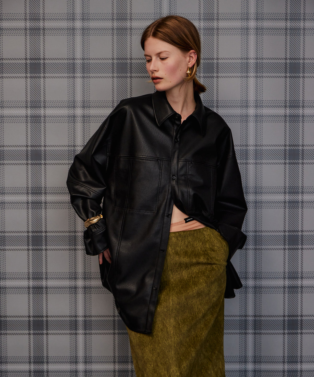 Vegan Leather Overshirt