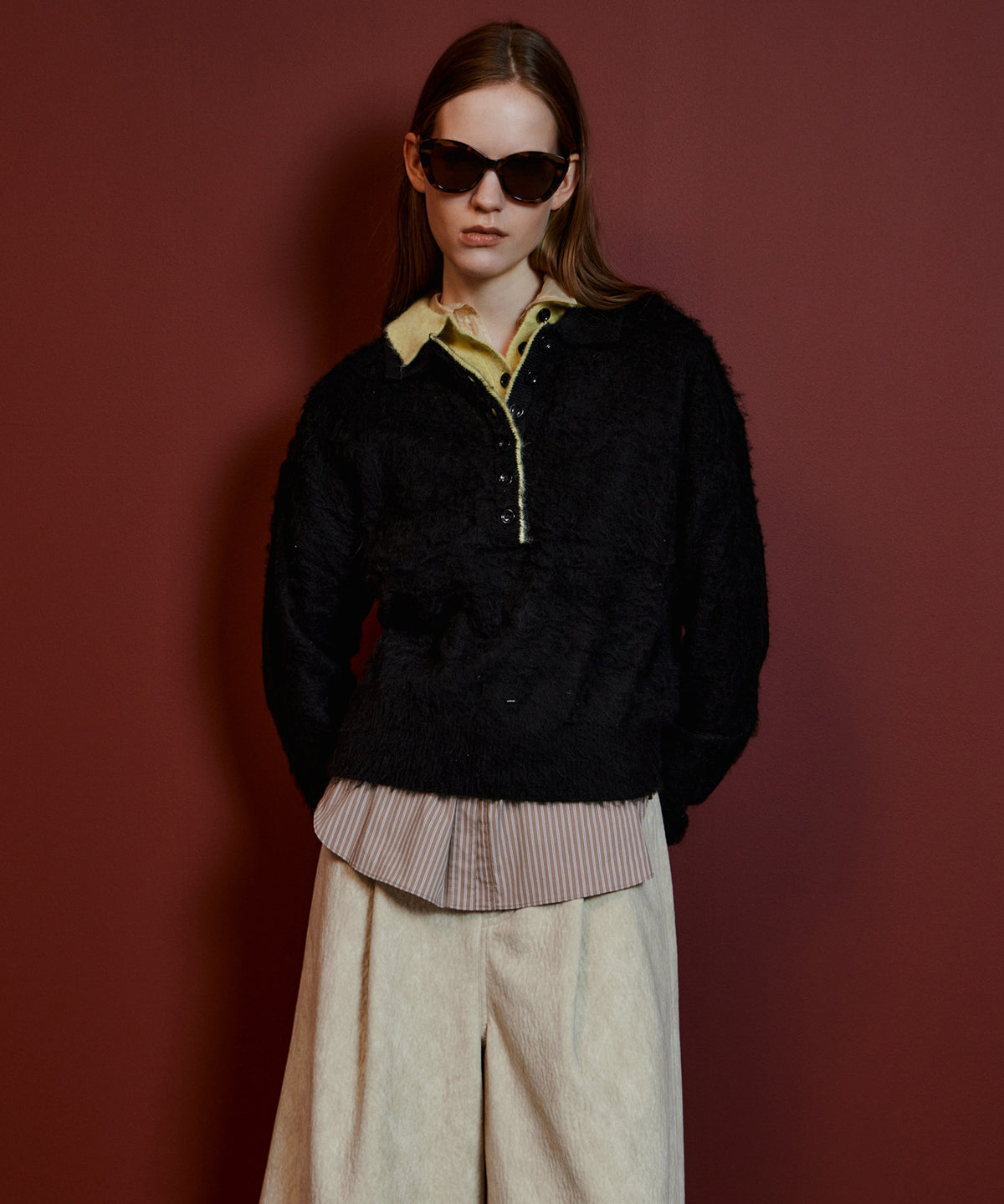 【26AUTUMN PRE-ORDER】Layered Polo Knit
