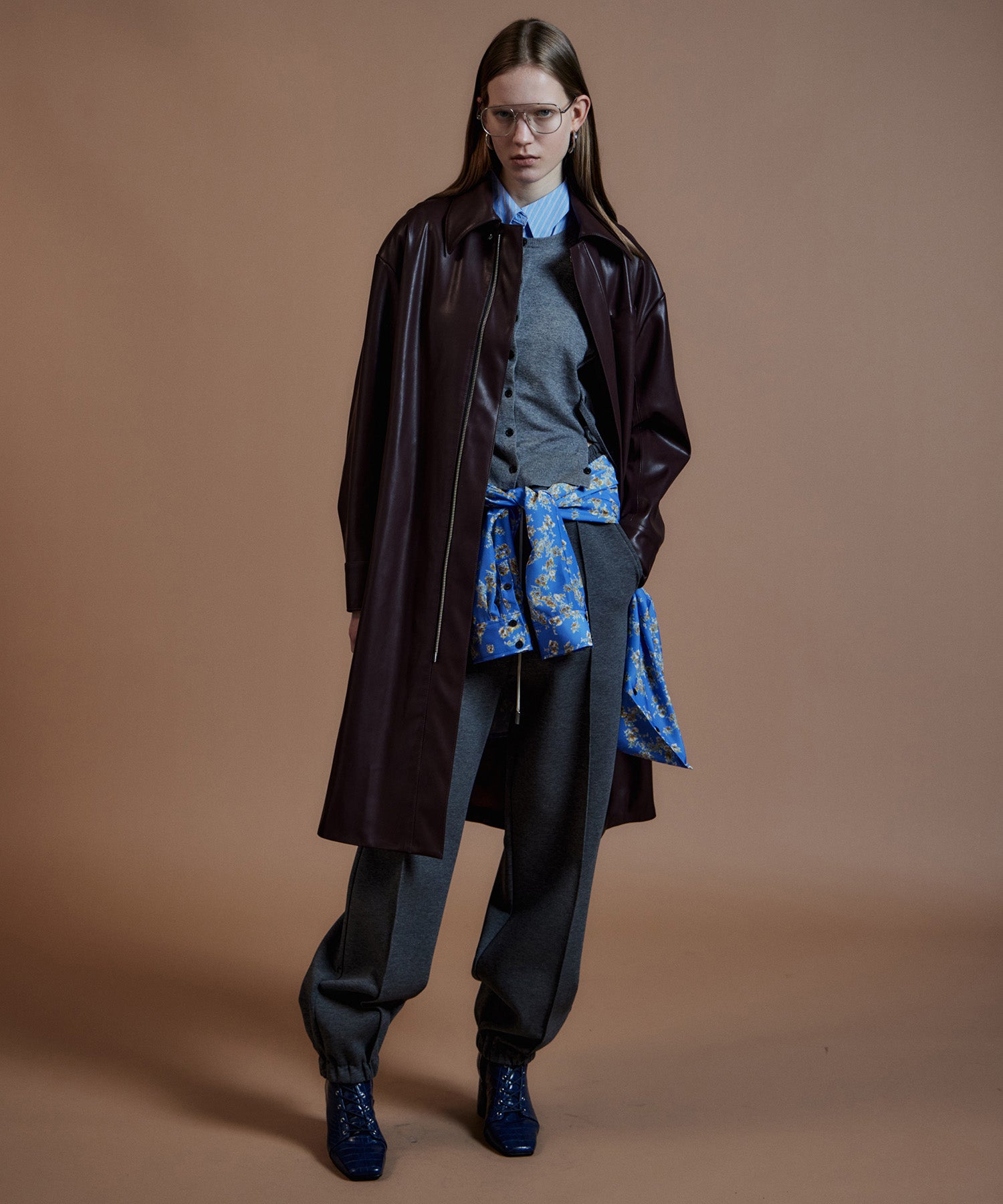 26AUTUMN PRE-ORDER】Soutien Collar Leather Long Coat
