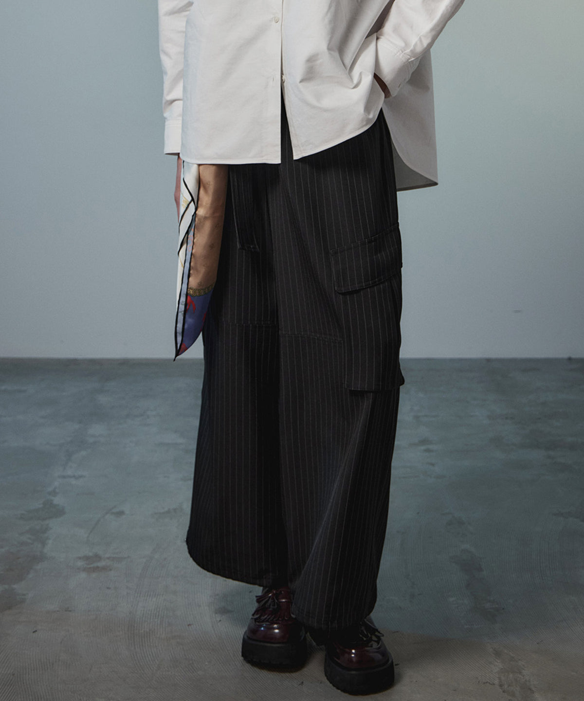 Belted Suiting Cargo Pants