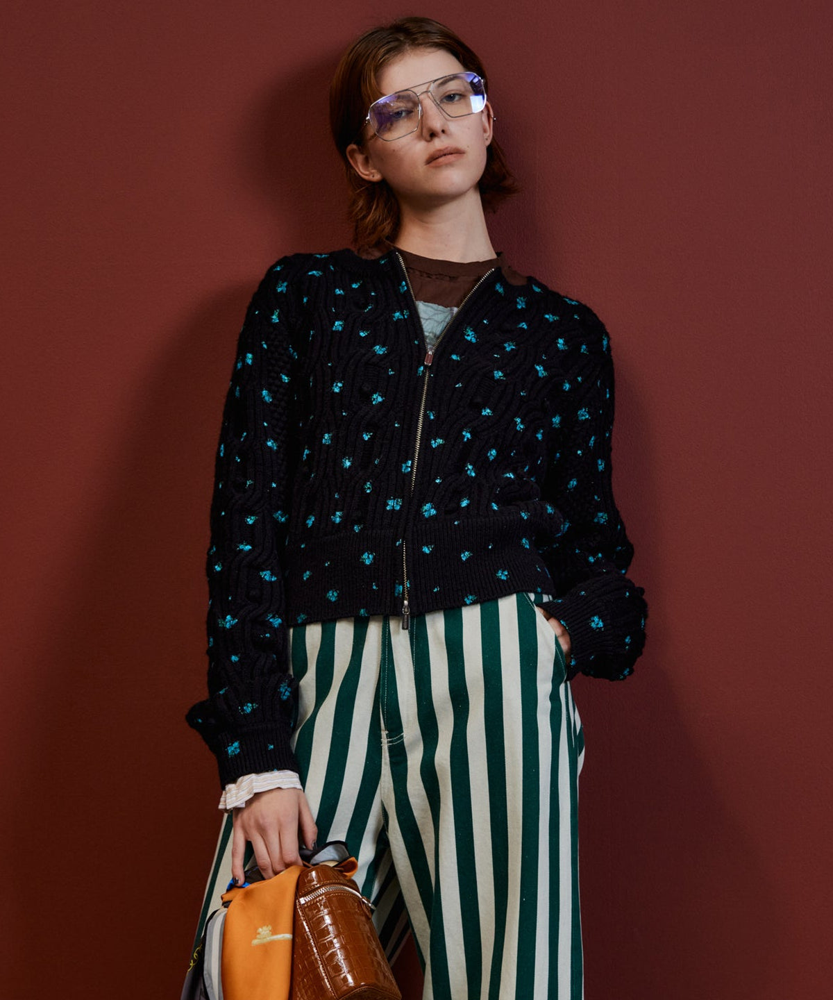 【26AUTUMN PRE-ORDER】Cable Flower Knit Cardigan