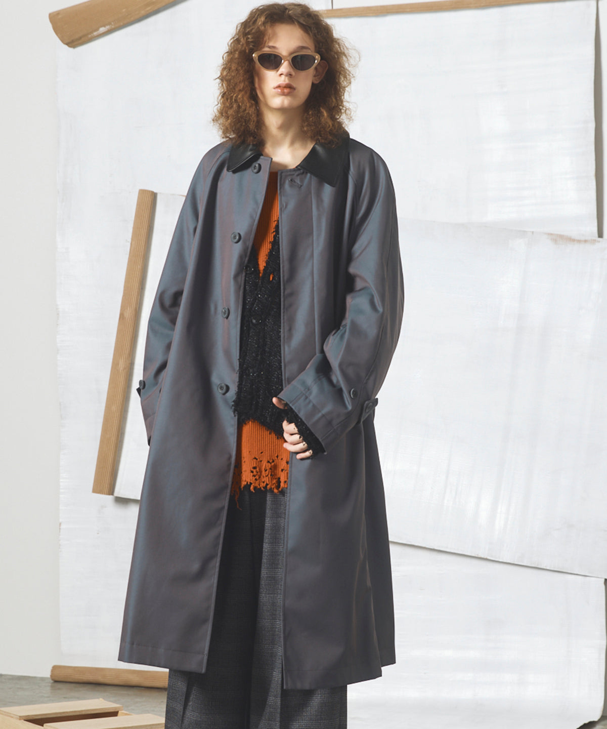 Different Materials Layering Prime-Over Trucker Jacket