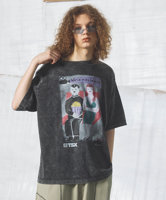【TEZUKA CHARACTERS for MAISON SPECIAL】- UNICO - Prime-Over Fade Crew Neck Graphic T-Shirt
