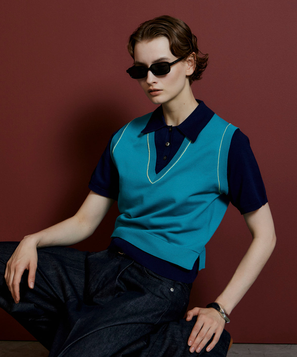 Polo Layered Knit