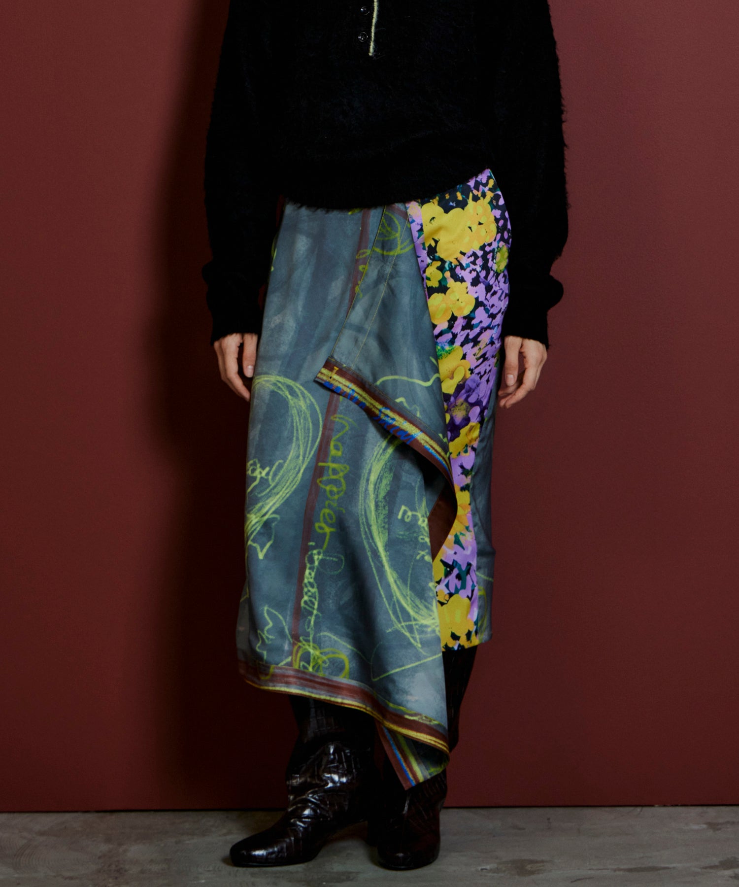 26AUTUMN PRE-ORDER】Drawing Scarf Skirt