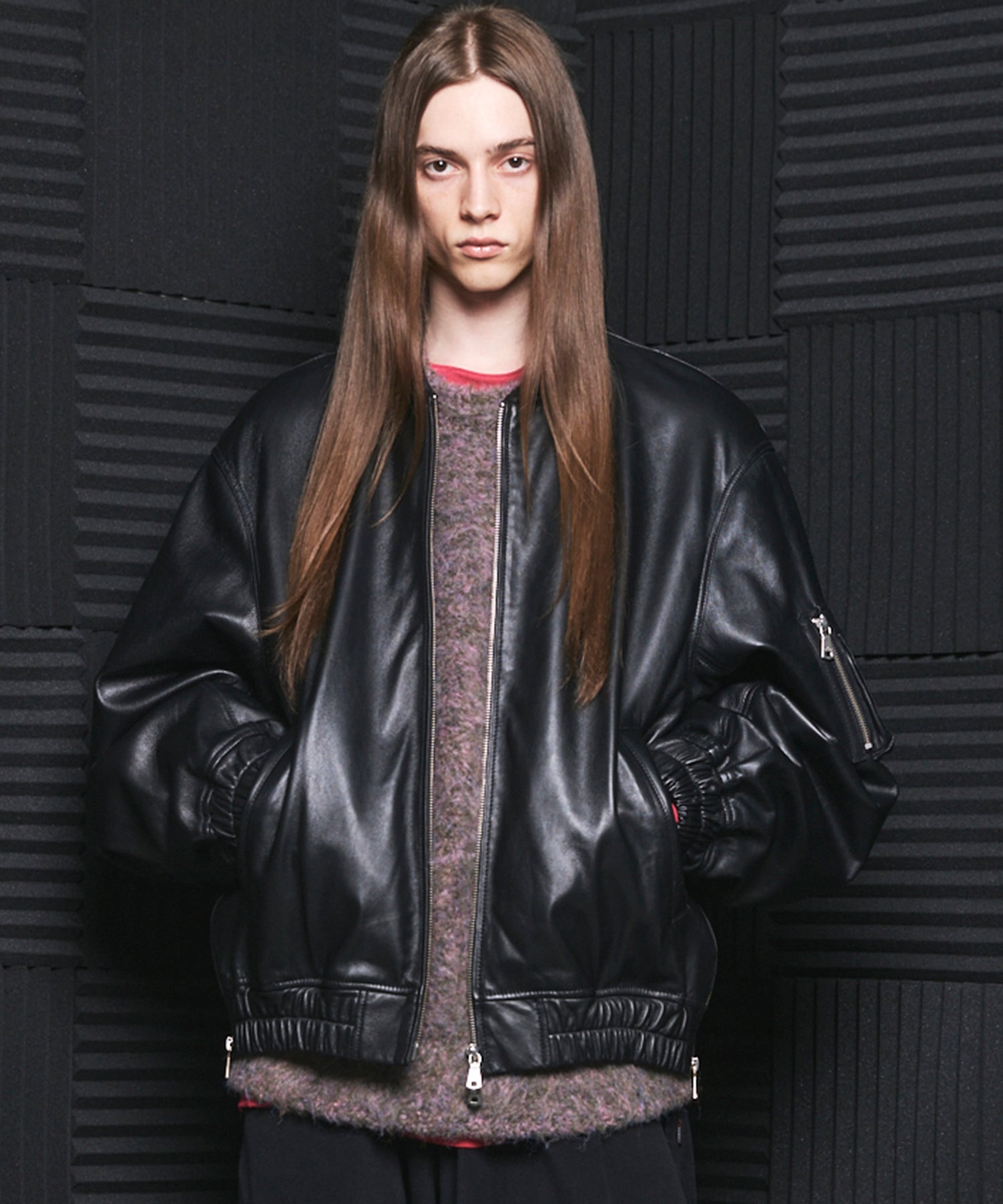 sheep leather ロングMA1 26AW PRE-ORDER】Sheep Leather Prime-Over MA-1