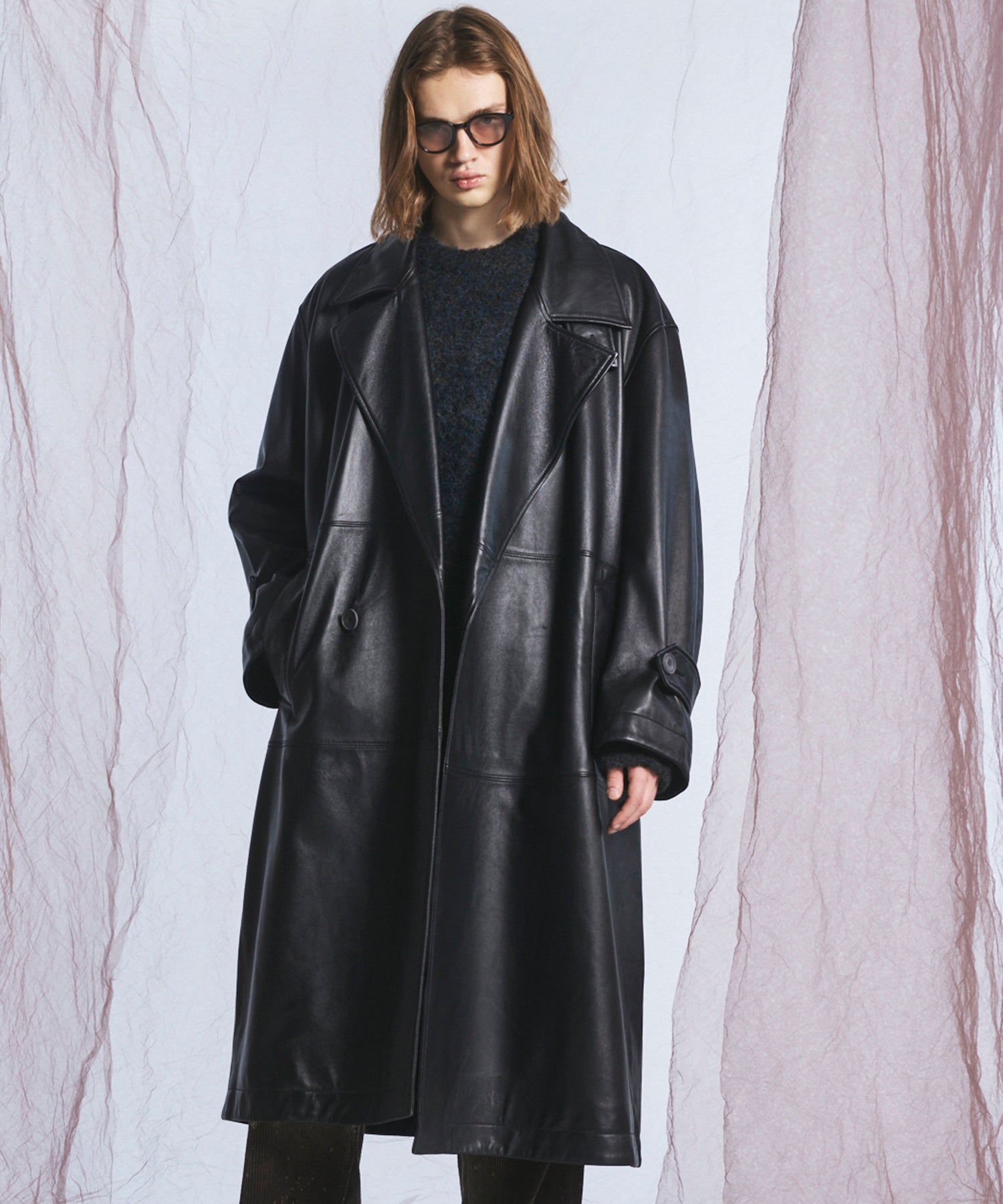Cラベ　RP８　ロング　合皮　その１ 26AW PRE-ORDER】Sheep Leather Prime-Over Long coat
