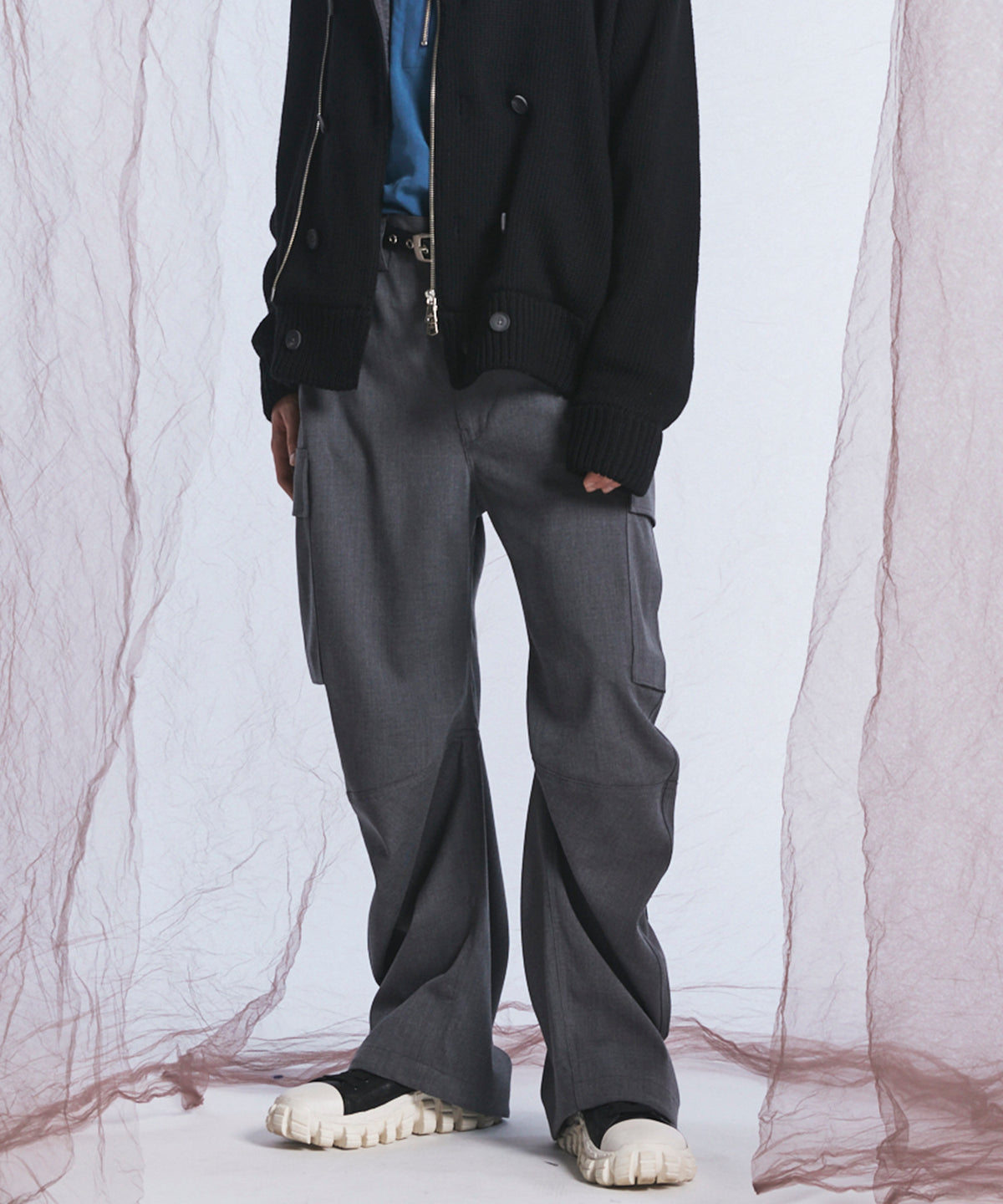 【26AW PRE-ORDER】Banana Curve Silhouette Prime-Wide Cargo Trousers