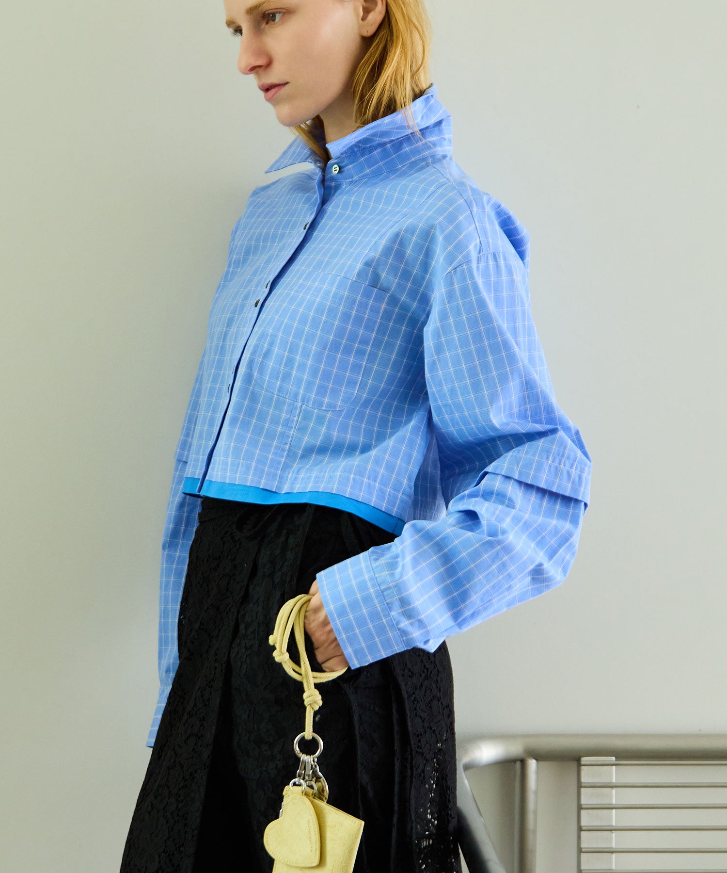 シャツ/ブラウス(長袖/七分) Rito 2way cotton short shirt 2Way Sleeve Short Shirt
