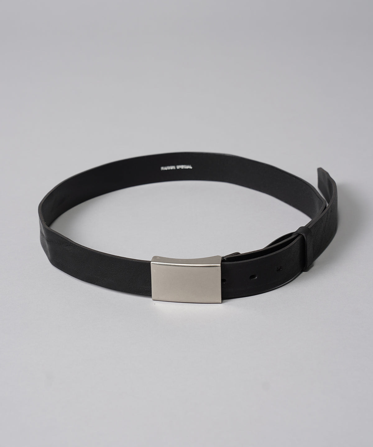 Italian Leather Plate Buckle Belt