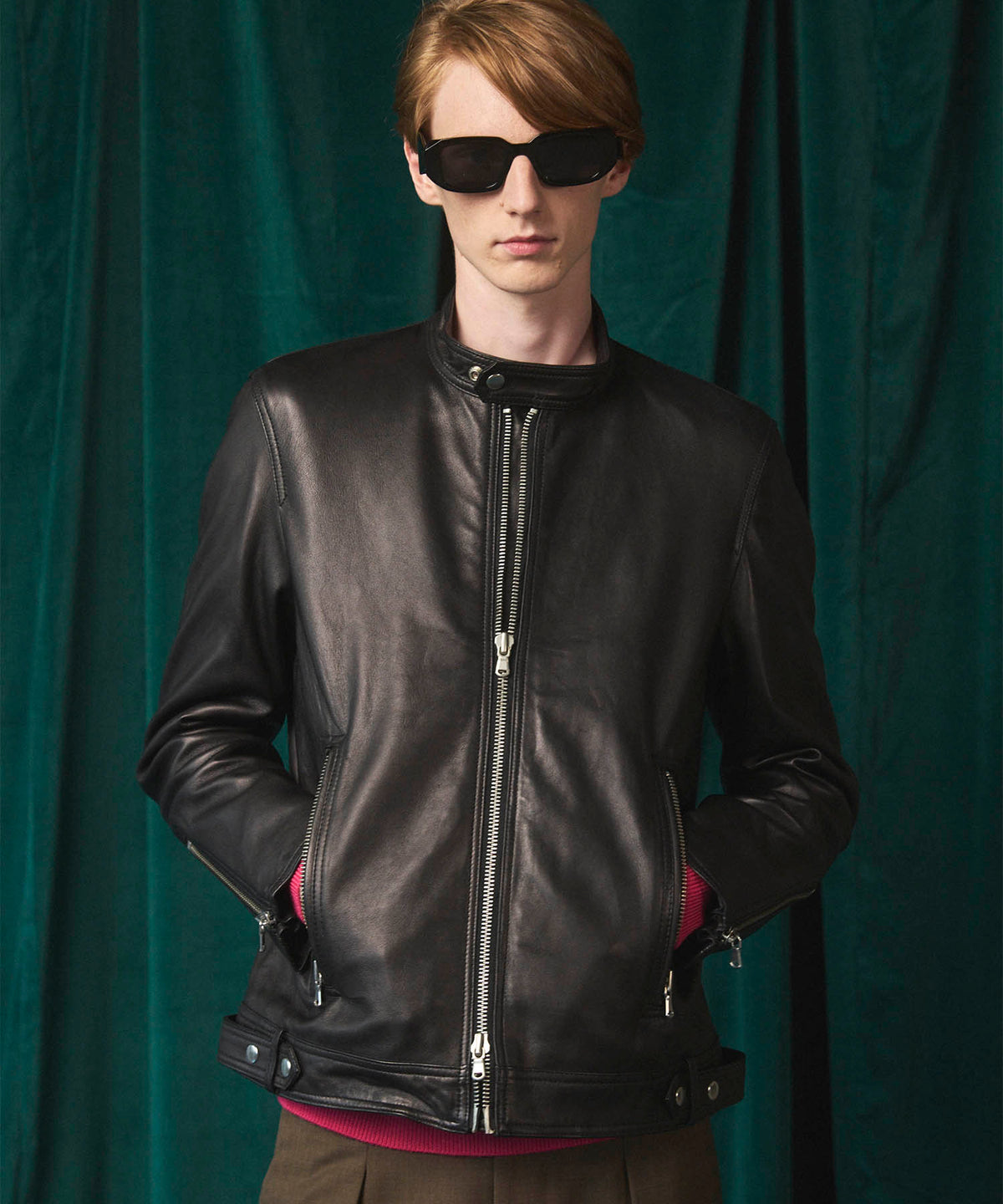 Dress-Fit Sheep Leather Single Rider Jacket