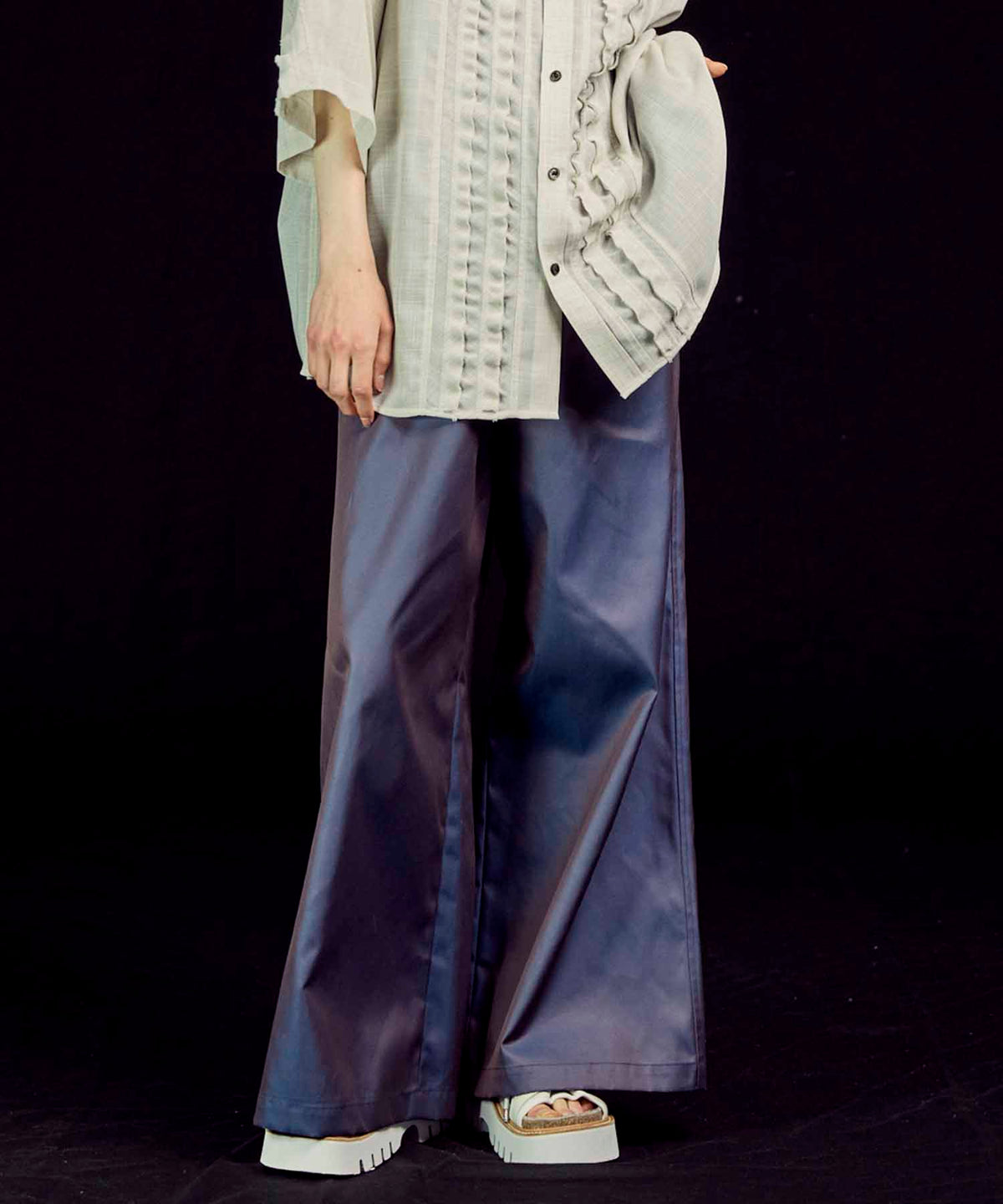 120/2 Suvin Cotton Gabardine Wide Pants