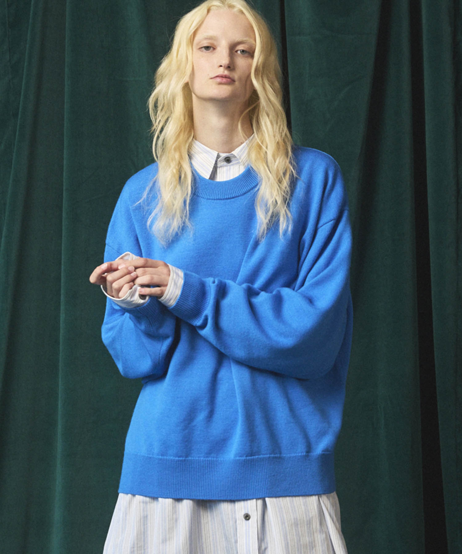 Cashfeel Extra Fine Merino Wool Prime-Over Crew Neck Knit Pullover