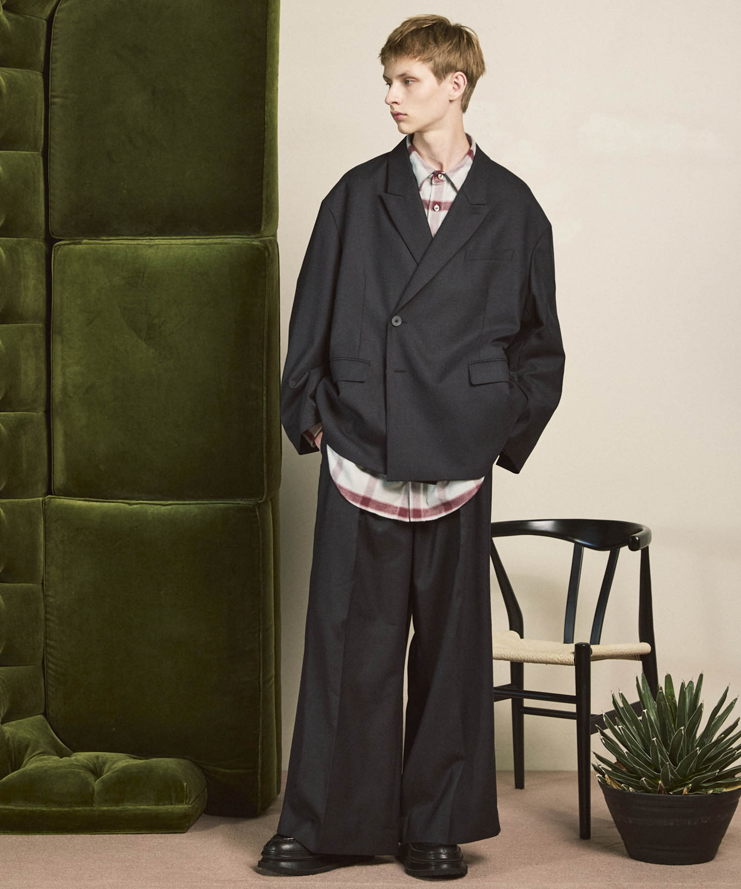 JP　セット　MAISON SPECIAL プライムオーバー　セットアップ T/W Saxony Prime-Over Set Up