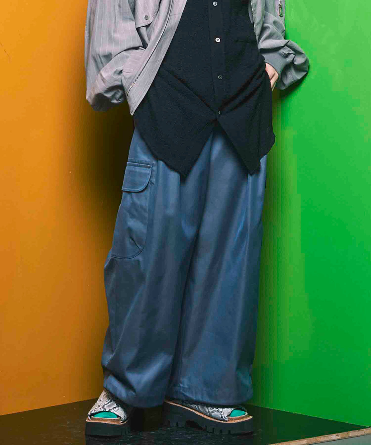 120/2/2 Suvin Cotton Gabardine Prime-Wide Cargo Pants