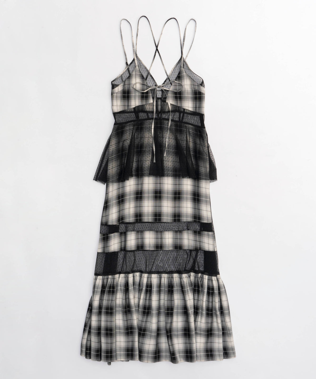【PRE-ORDER】Check Tulle One-piece Dress