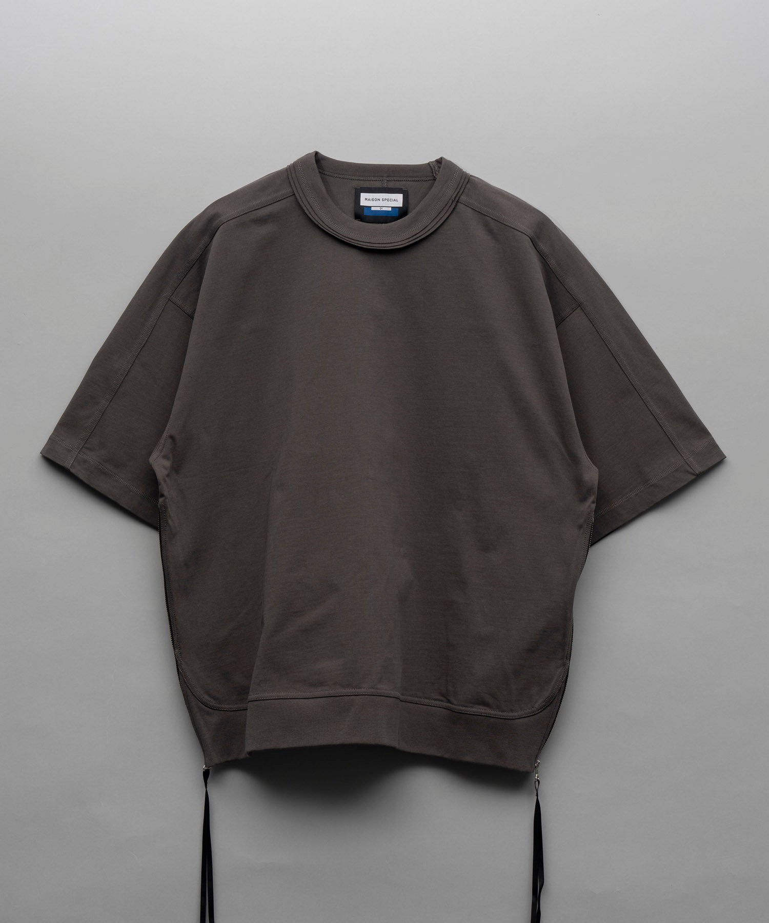 Heavy-Weight Cotton Prime-Over Side Zip T-Shirts