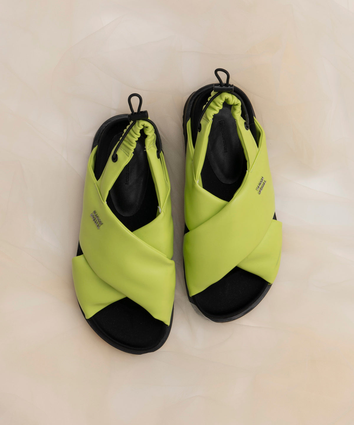 Cloth Puffer Sandals