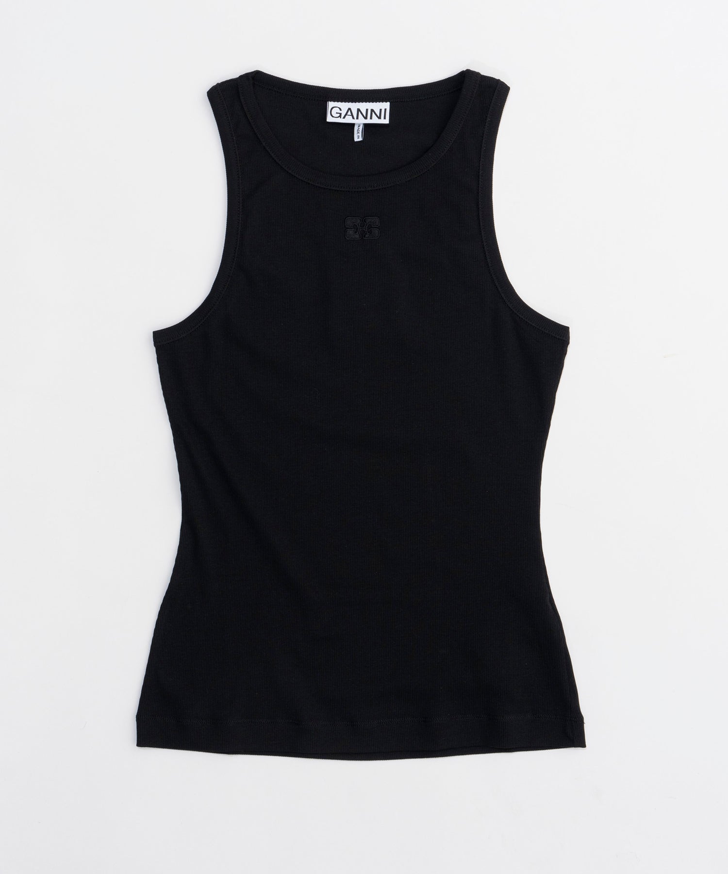 GANNI】Soft Cotton Rib Tank Top