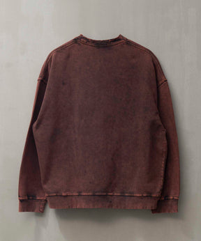Chemical Over-Dye Heavy-Weight Sweat Prime-Over Crew Neck Pullover