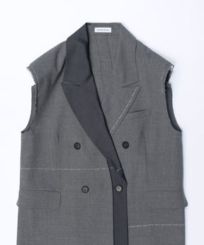 Double Color Hand Stitched Gilet