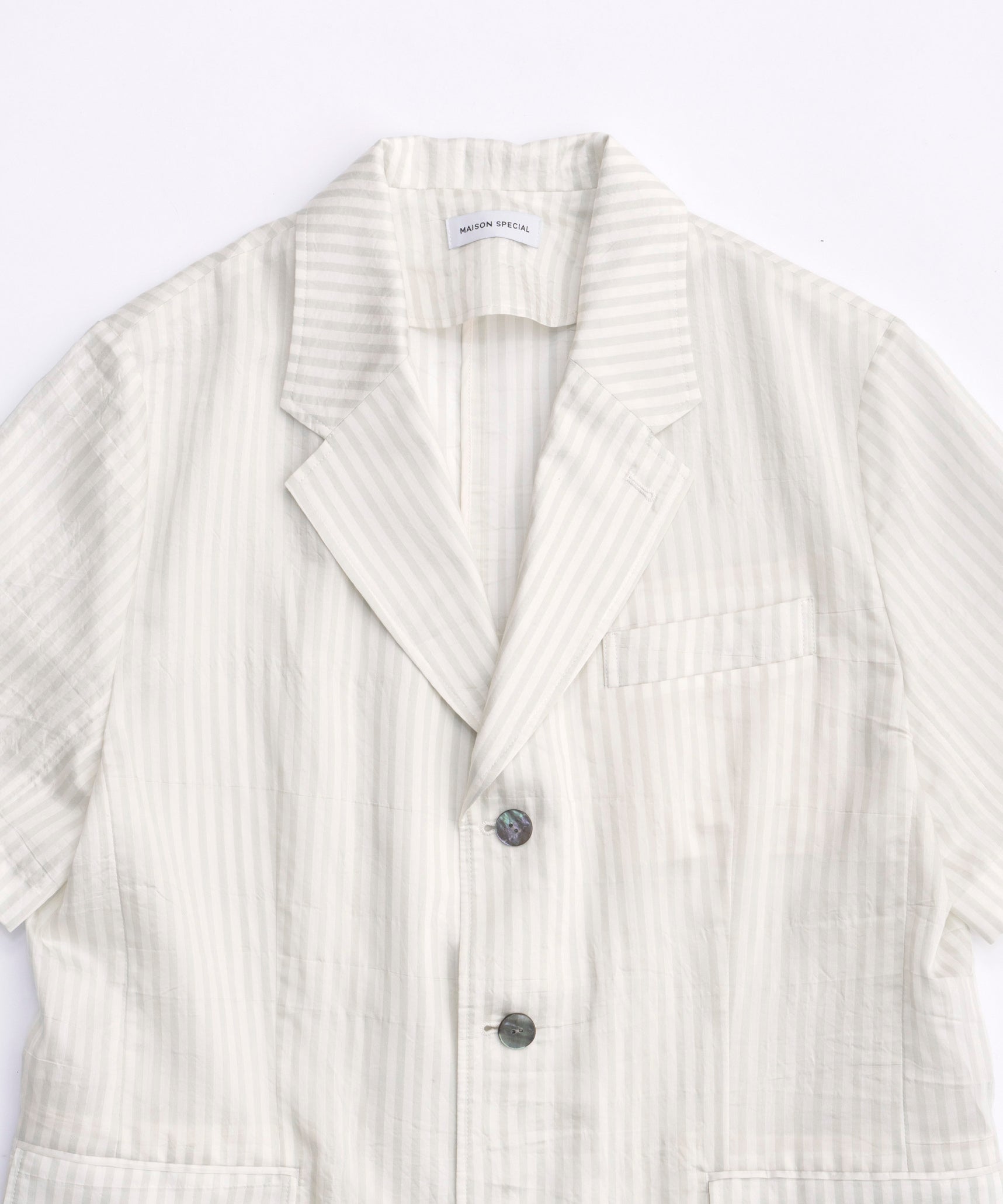 Silky Stripe Half Sleeve Jacket