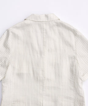 Silky Stripe Half Sleeve Jacket