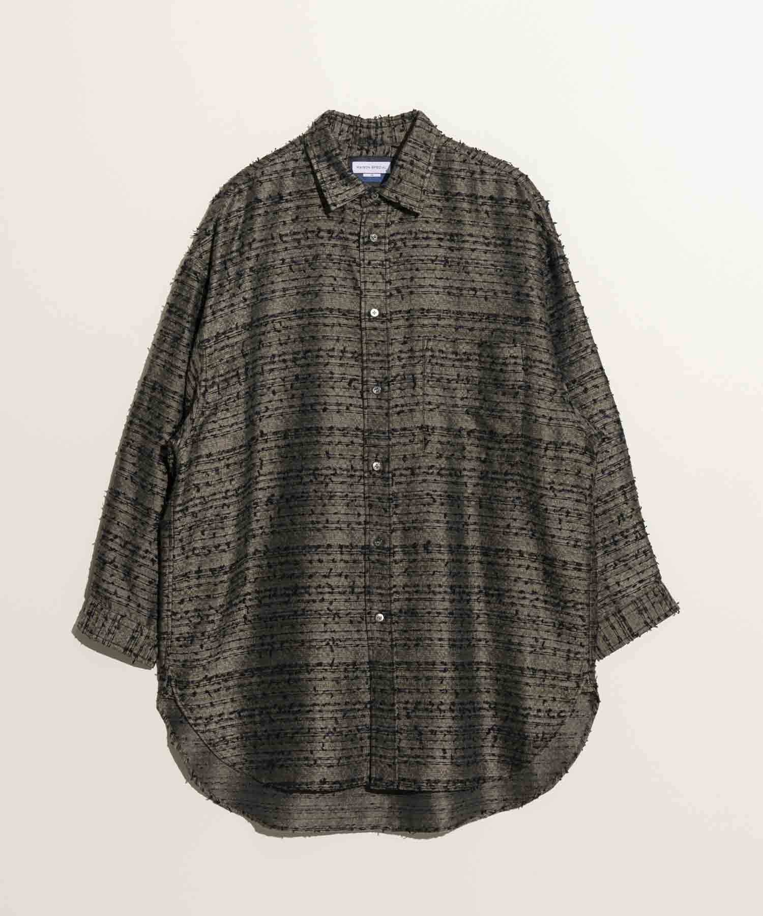 【SALE】Prime-Over Nep Jacquard Shirt Coat