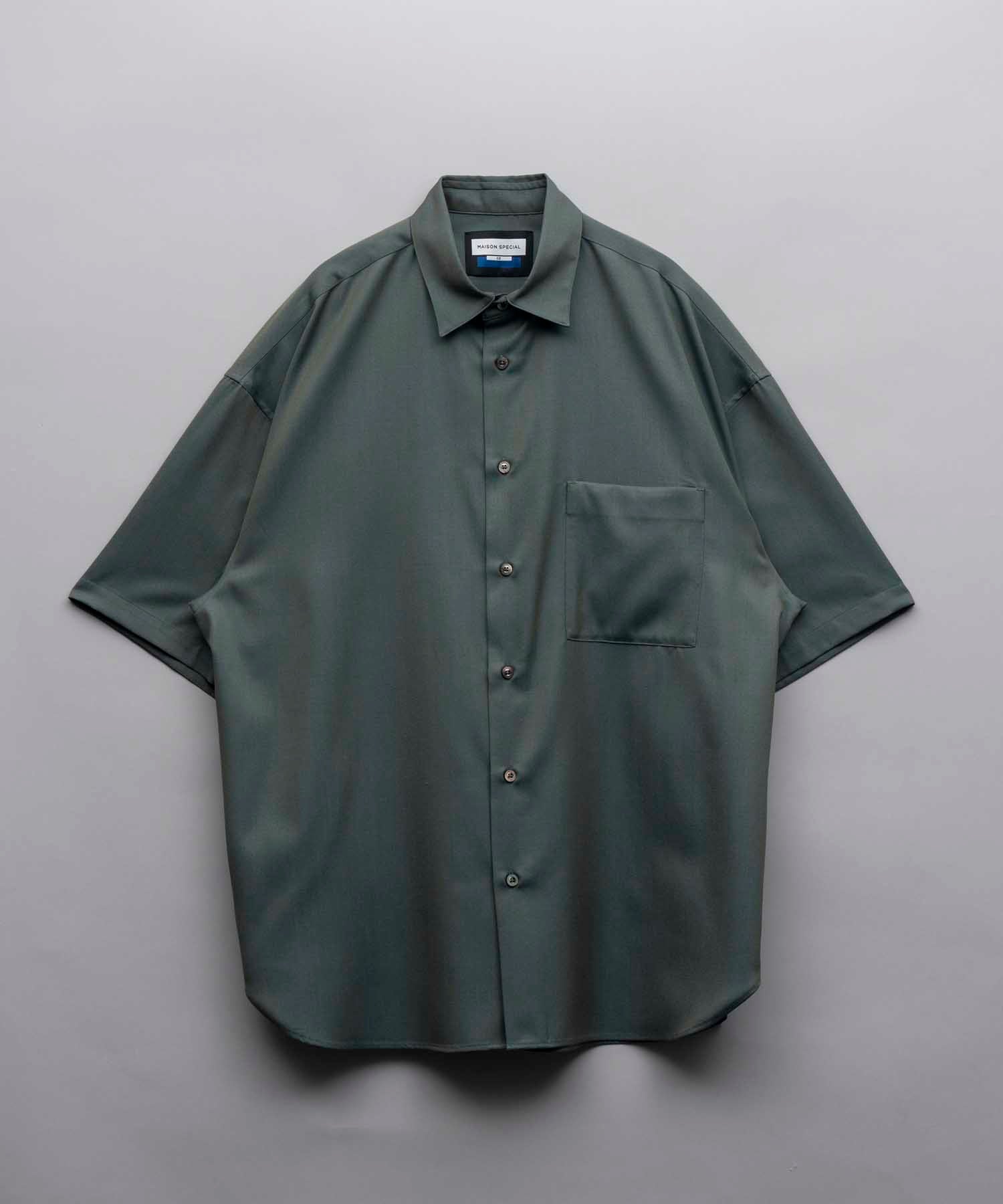 High Count Wool Prime-Over Short Sleeve Shirt