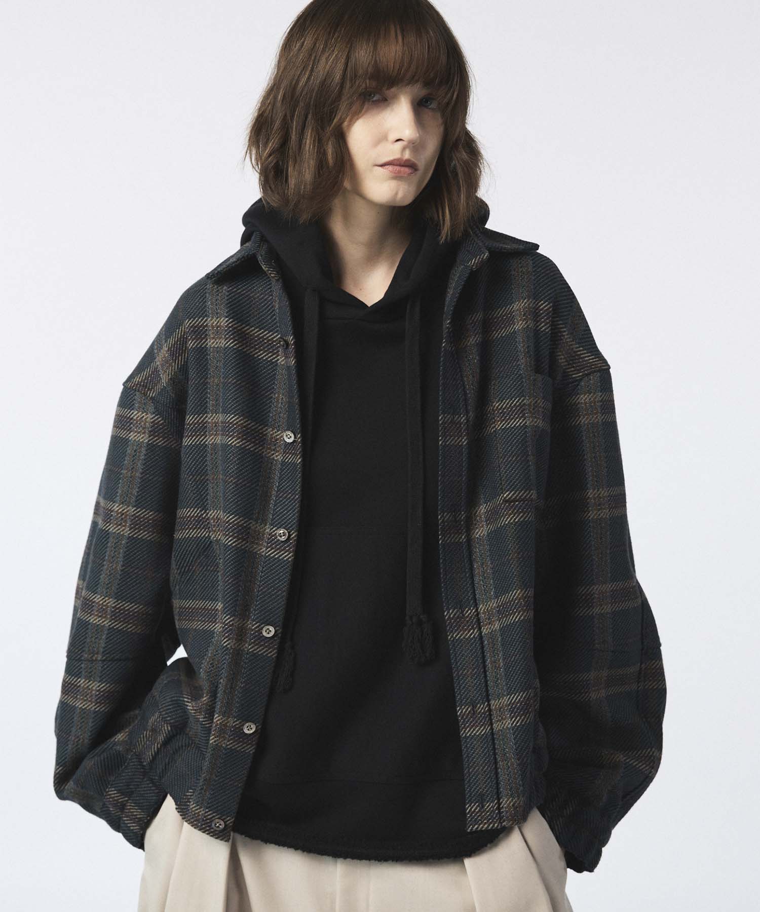 ペデスツリヤン(復刻版) Italian Dead Stock Fabric】Prime-Over Curved Shirts Blouson