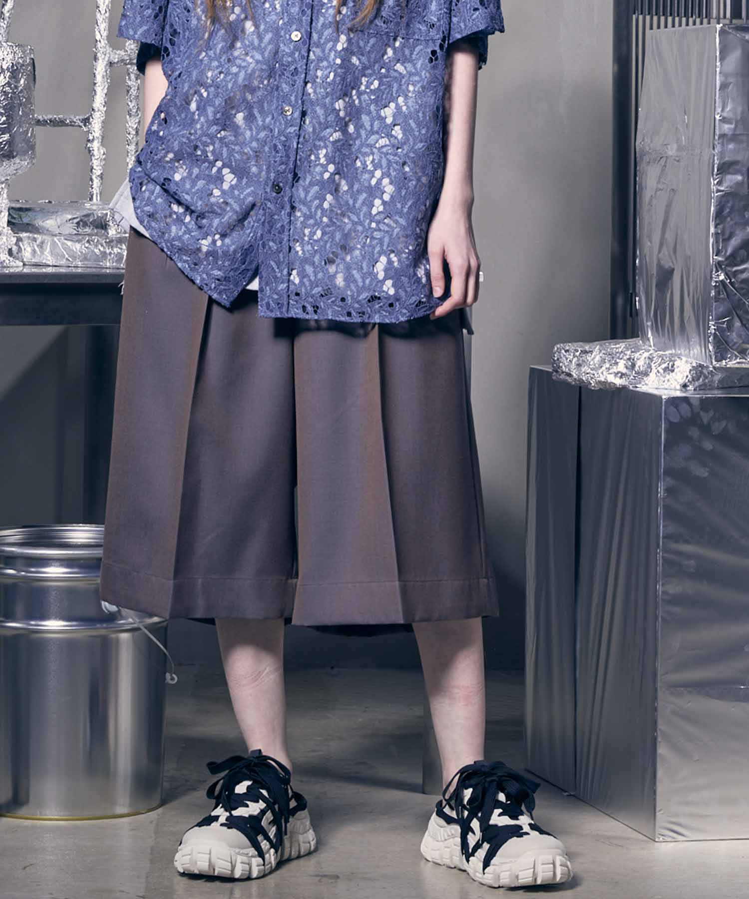 ユニセックス マルチファブリック シャンブレー ワイド ショーツ 楽天市場】MAISON SPECIAL 《ユニセックスアイテム》マルチ