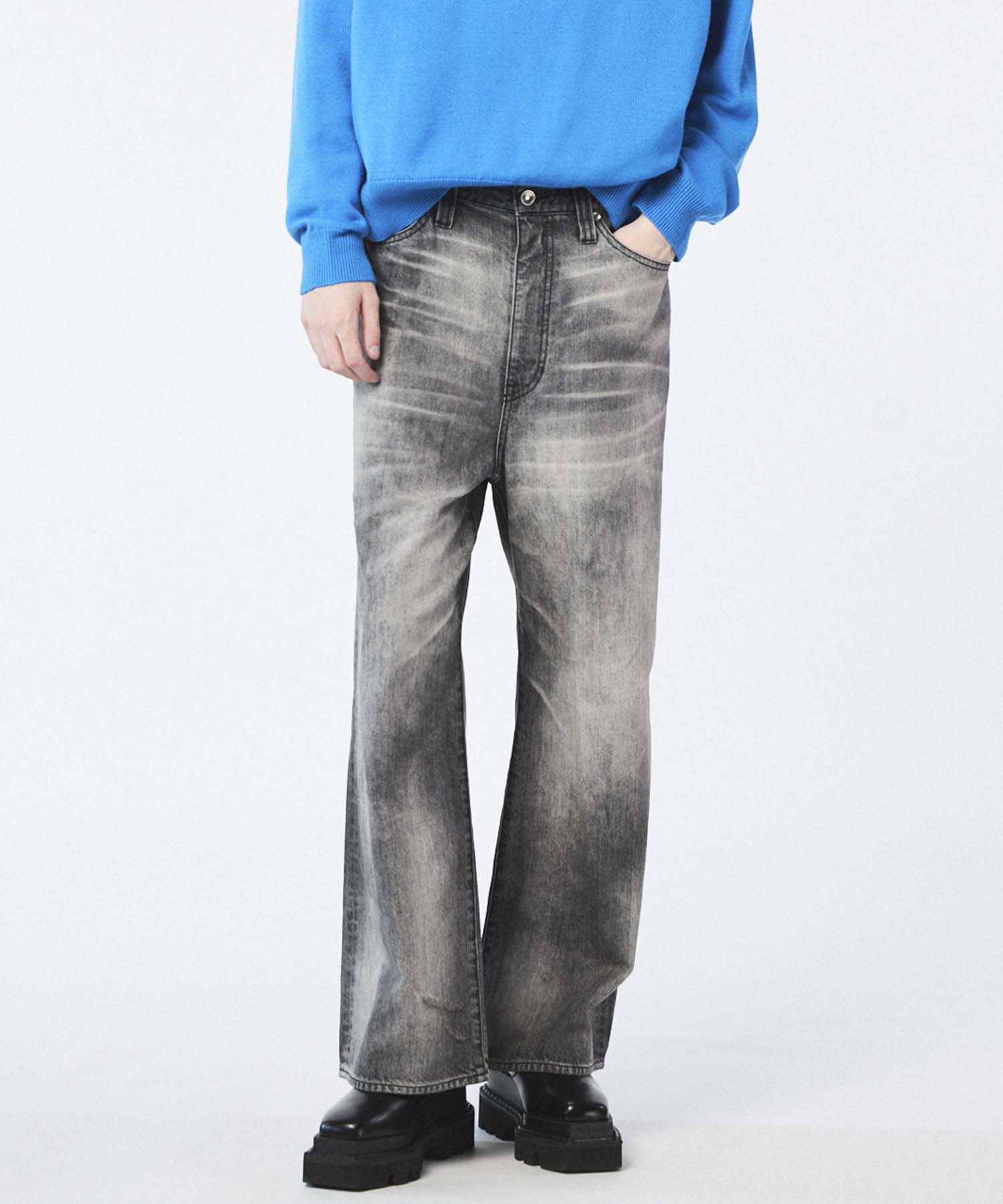 10.5oz Wide Straight Denim Pants