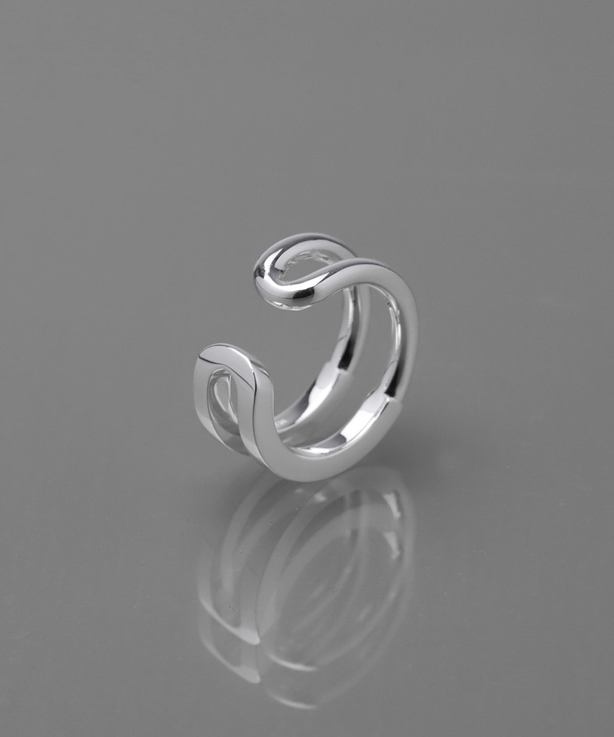 【Made In YAMANASHI Jewelry】〇□ Loop Ear Cuff
