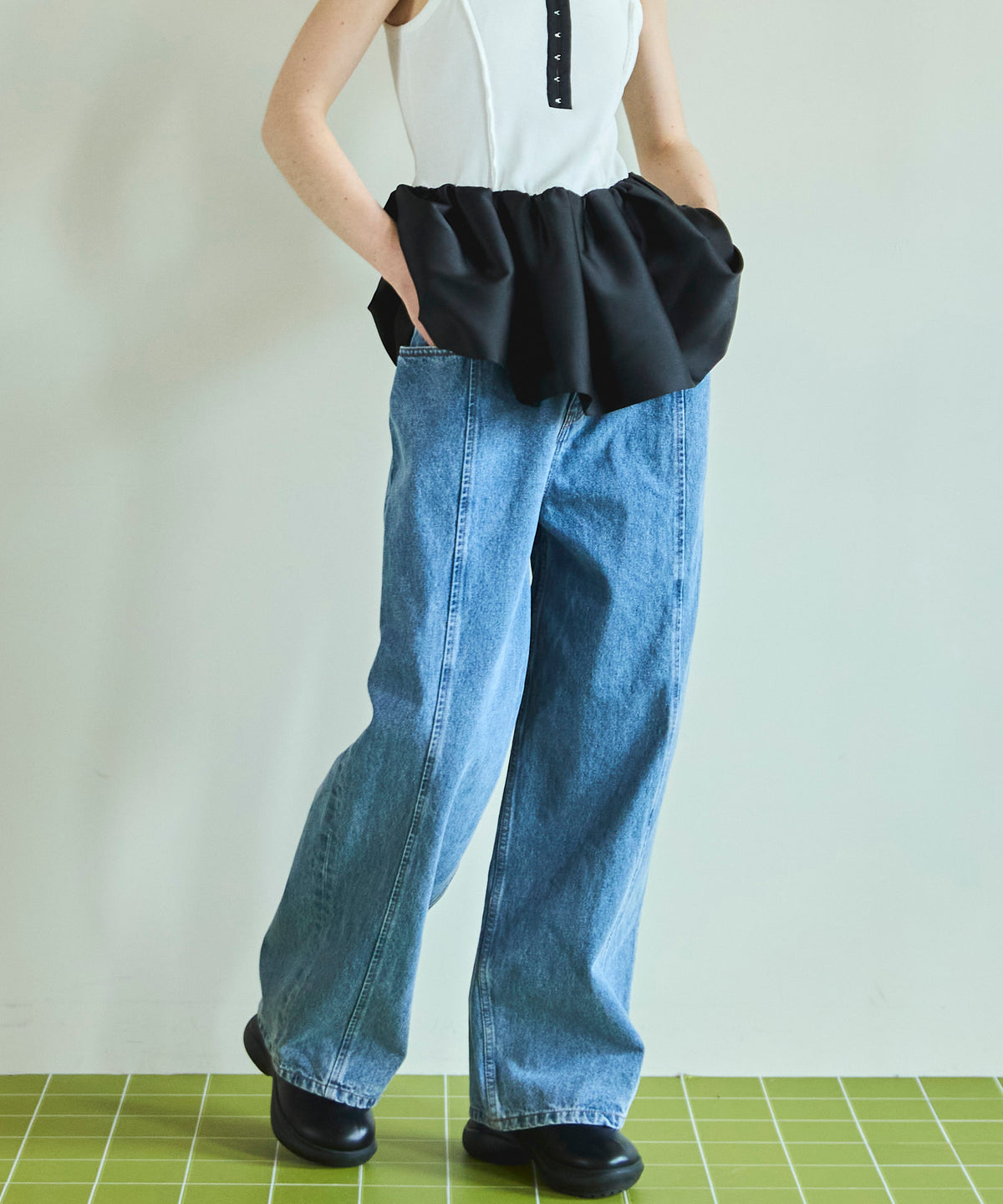 2way Waist Denim Pants