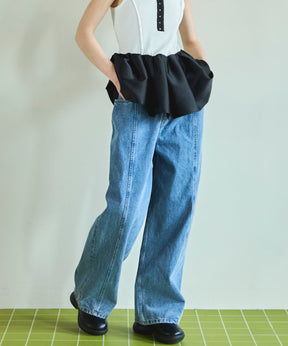 2way Waist Denim Pants