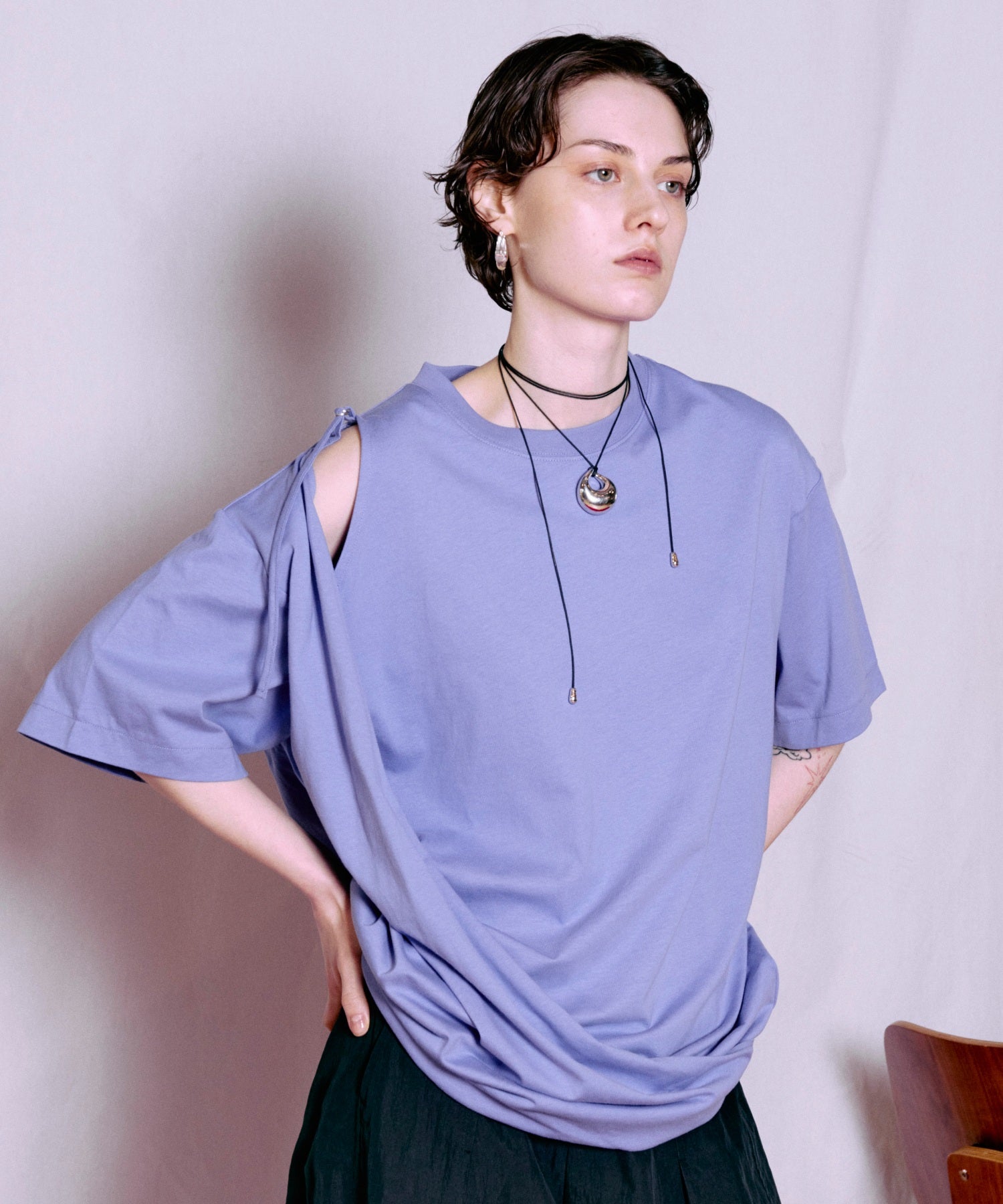 Asymmetrical Drape T-Shirt