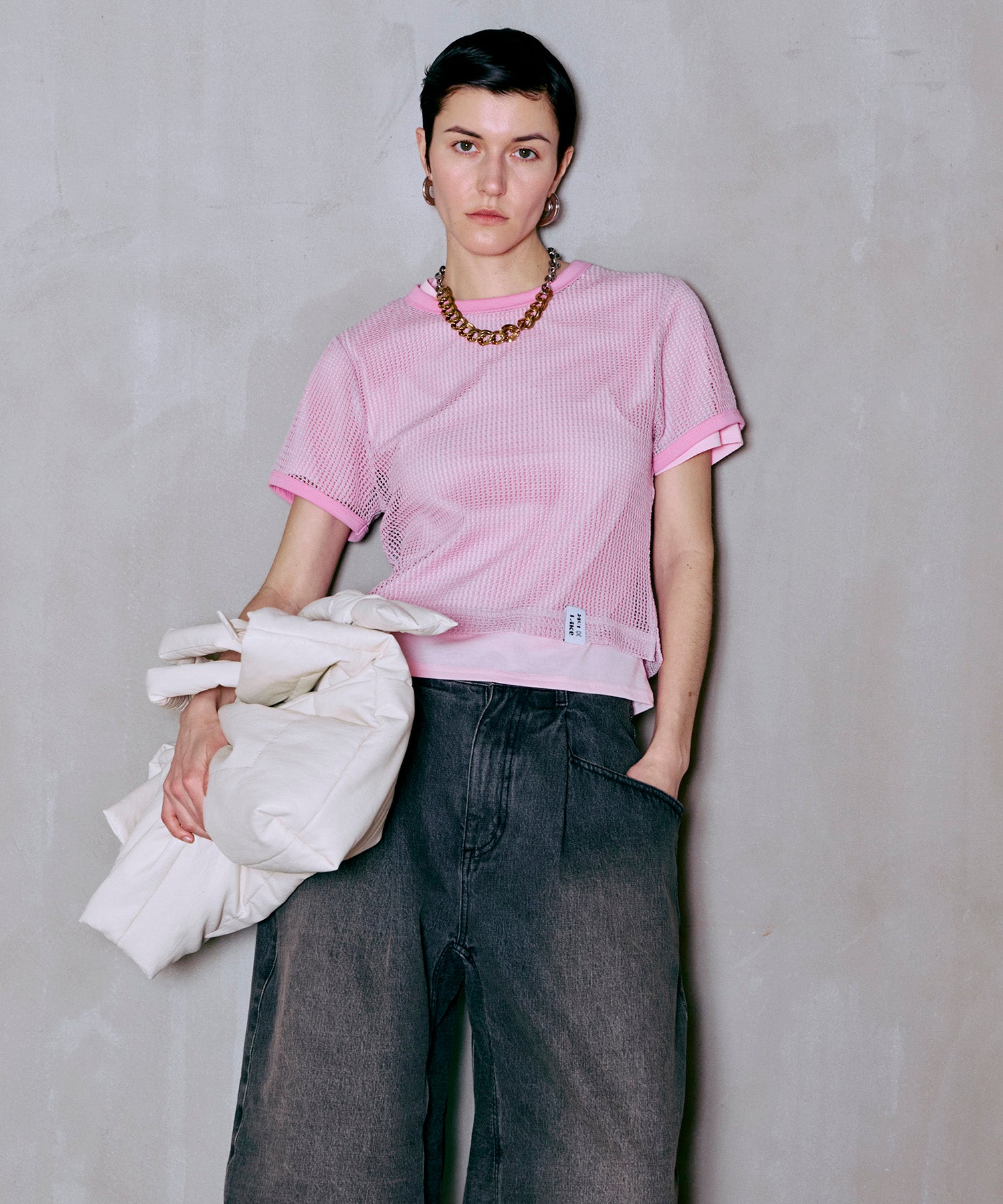 Mesh Layered T-Shirt